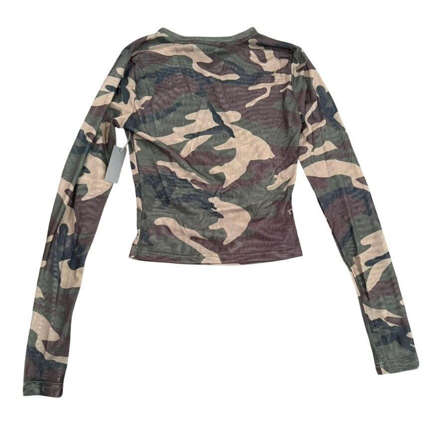Lioness Lioness The Boulevard Mesh Top in Camo, Size XS Size XS / US 0-2 / IT 36-38 - 5 Thumbnail