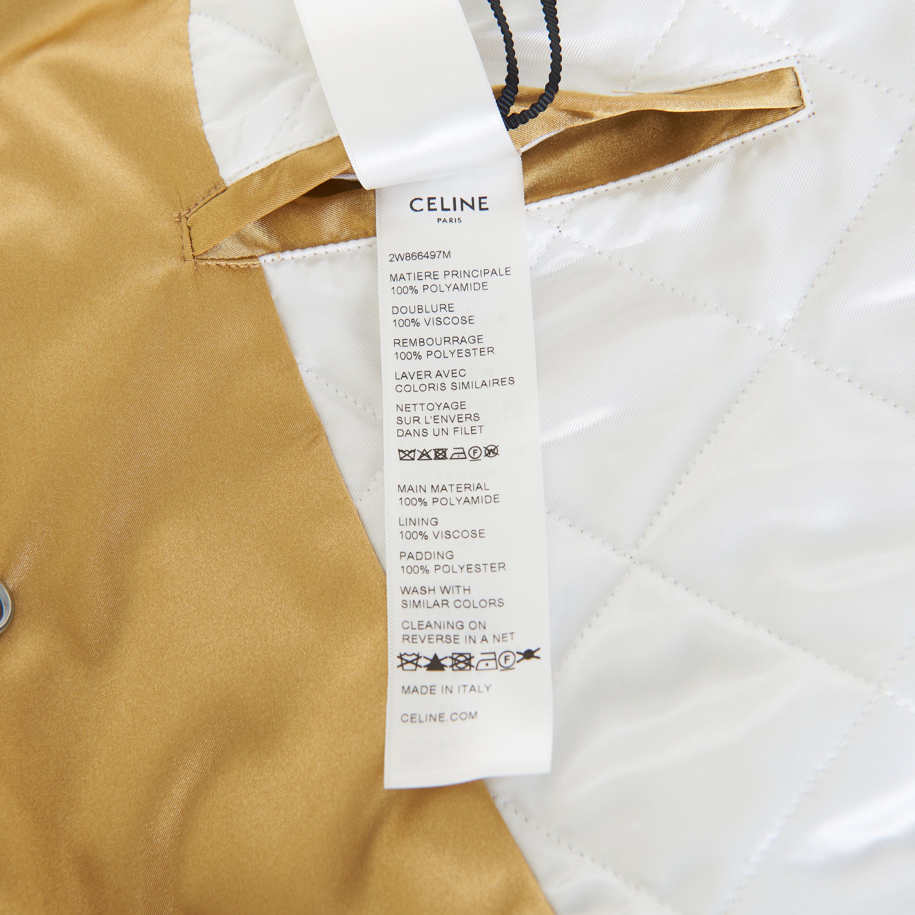 Celine Embroidered Tiger Teddy Jacket In Gold Satin-finish Nylon Size US M / EU 48-50 / 2 - 11 Thumbnail