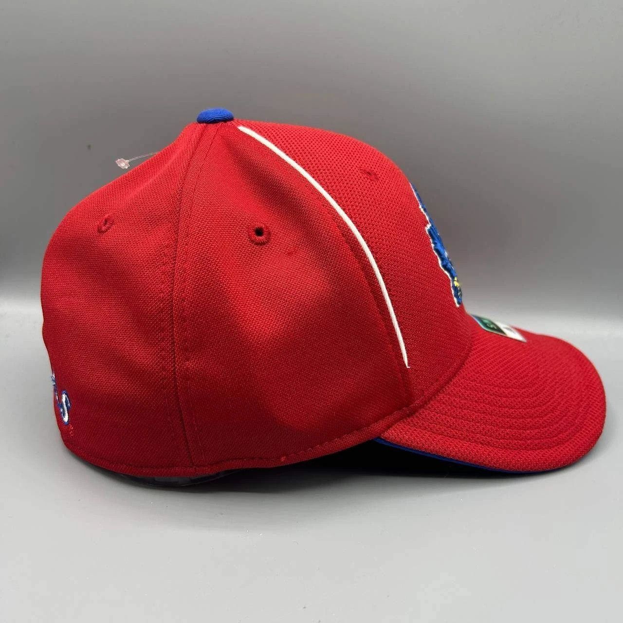 Adidas Kansas Jayhawks Hat Men S-M Embroidered Stretch Fitted Size ONE SIZE - 3 Thumbnail