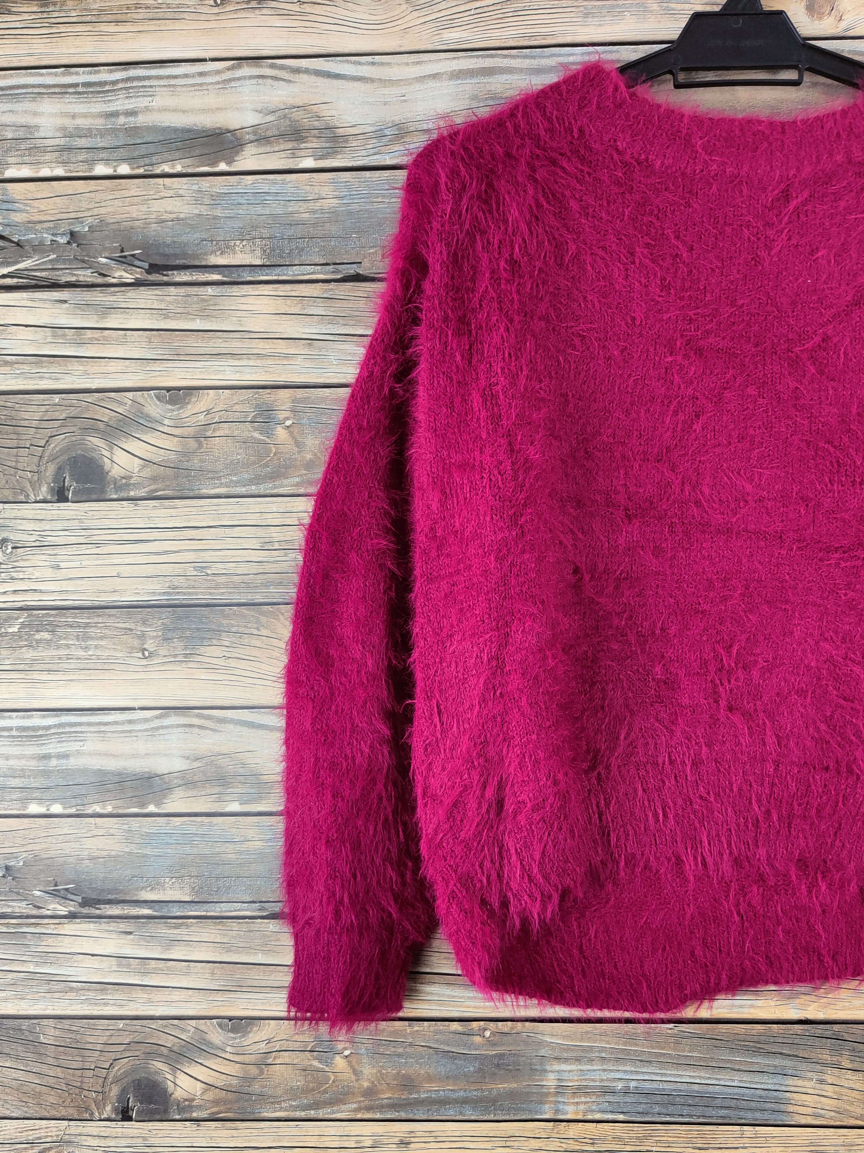 LOWRYS FARM DL Lowry's Farm Purple Fur Mohair shaggy Knitwear #46-923 Size M / US 6-8 / IT 42-44 - 11 Thumbnail