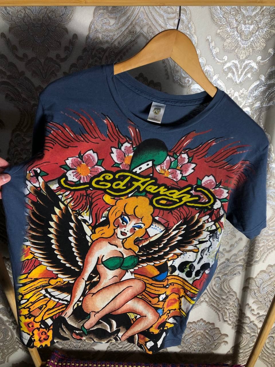 Ed Hardy × Vintage VERY RARE ED HARDY BY CHRISTIAN AUDIGIER DESIGNER T-SHIRT Size US S / EU 44-46 / 1 - 2 Thumbnail