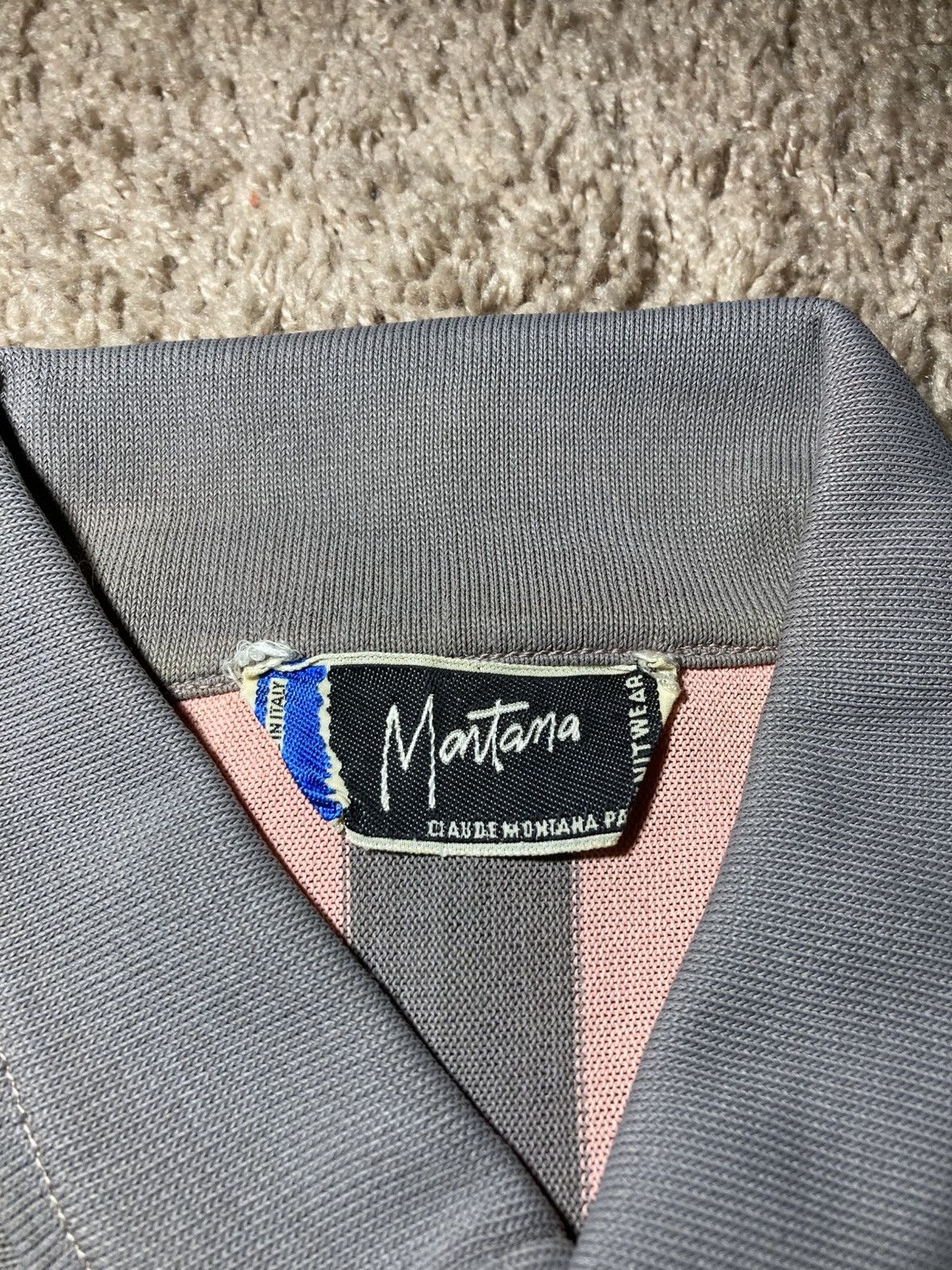 Claude Montana 90s Claude Montana Paris Knitwear Striped Pink Polo 80s Size US XL / EU 56 / 4 - 3 Thumbnail