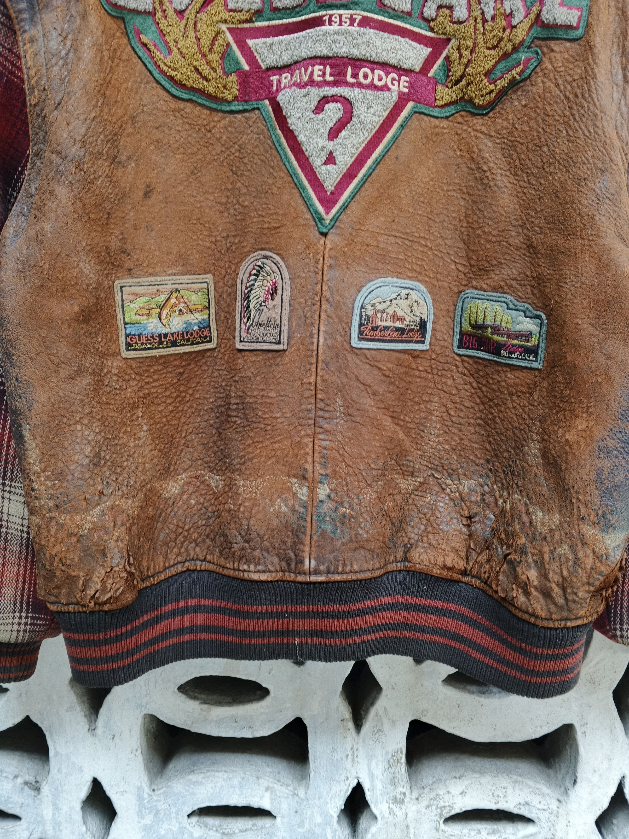 Guess 90s Guess Lake Leather Flannel Jacket Size US L / EU 52-54 / 3 - 8 Thumbnail