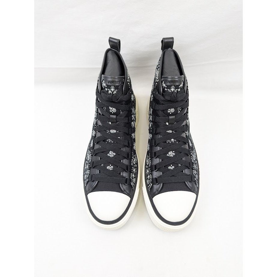 Amiri o1rshd1 Bandana MA Court High-Top Sneakers in Black/White Size US 13 / EU 46 - 16 Thumbnail