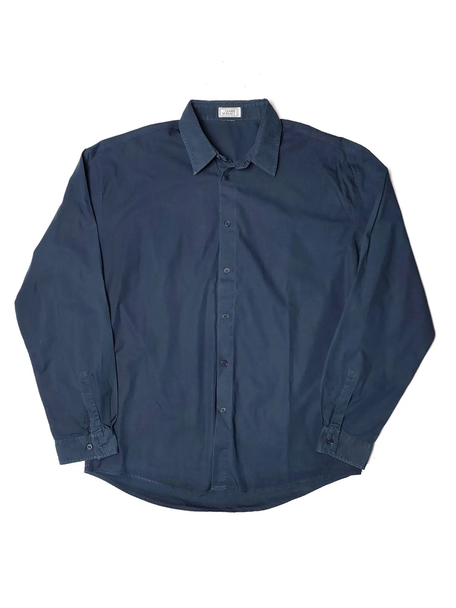 Versace Vintage Gianni Versace Navy Blue shirt Size US L / EU 52-54 / 3 - 1 Thumbnail