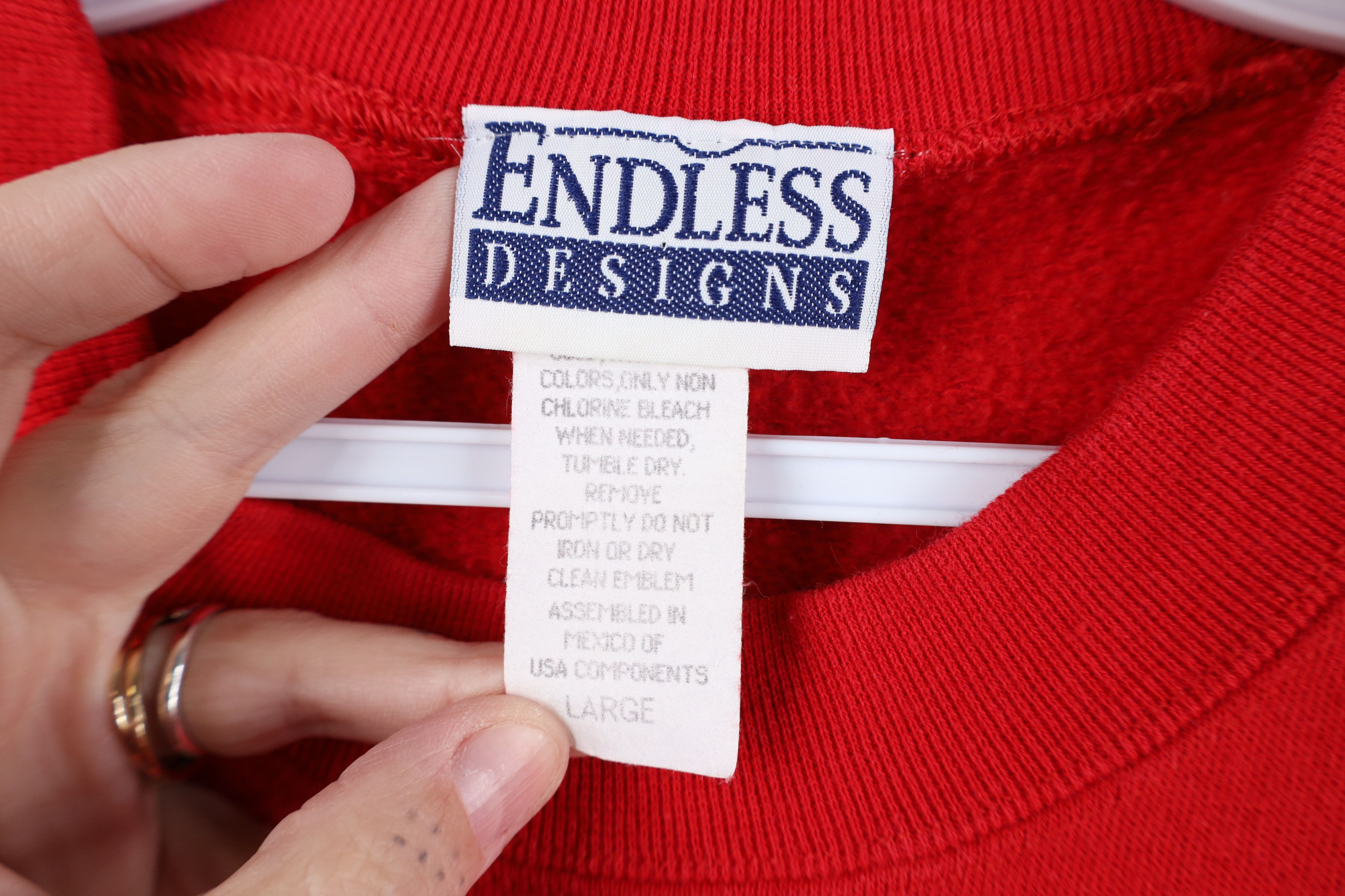 Vintage Vintage 90s Streetwear Christmas Snowman Sweatshirt Red Size L / US 10 / IT 46 - 6 Thumbnail