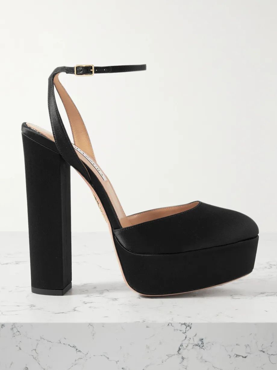 Aquazzura o1srvl11e1024 Platform in Black Size US 6 / IT 36 - 1 Thumbnail