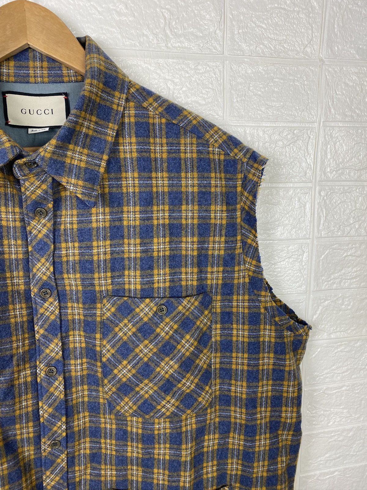 Gucci Gucci Wool Vest - SS20 Yellow & Blue Check - Size 52 Size US L / EU 52-54 / 3 - 4 Thumbnail