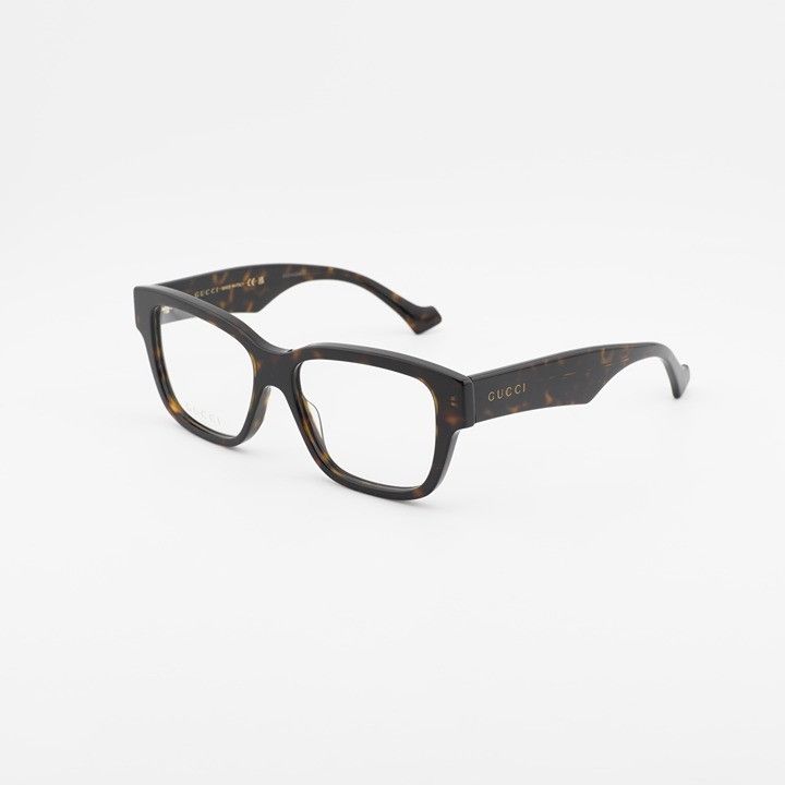 Gucci Gucci GG1428O 005 Square Eyeglasses - Havana 55mm Size ONE SIZE - 1 Thumbnail
