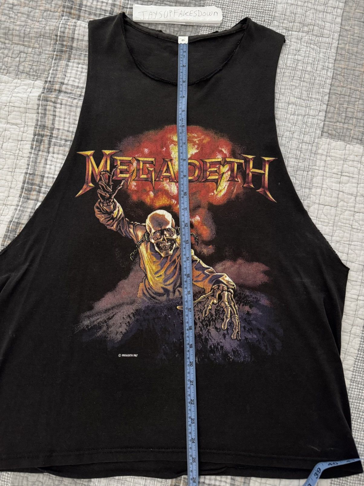 Band Tees Vintage Megadeth Shirt Tank Top 1987 Tour Merch Thrash Metal Size US S / EU 44-46 / 1 - 4 Thumbnail