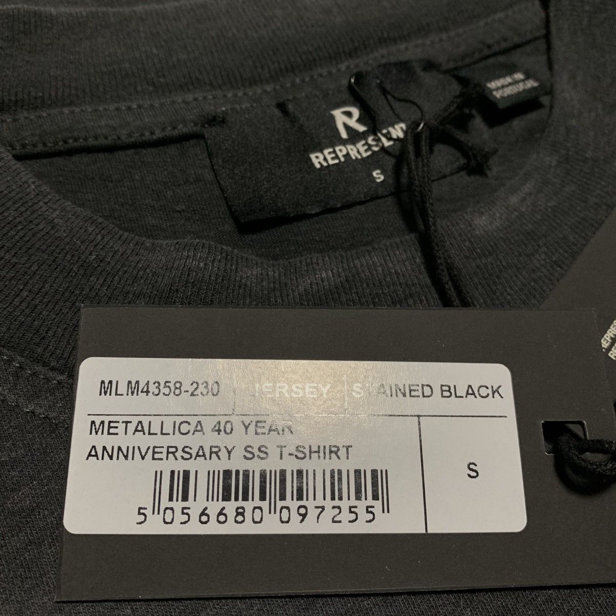 Represent Clo. Represent Metallica Small 40th Anniversary Stained Black Tee Size US S / EU 44-46 / 1 - 6 Thumbnail