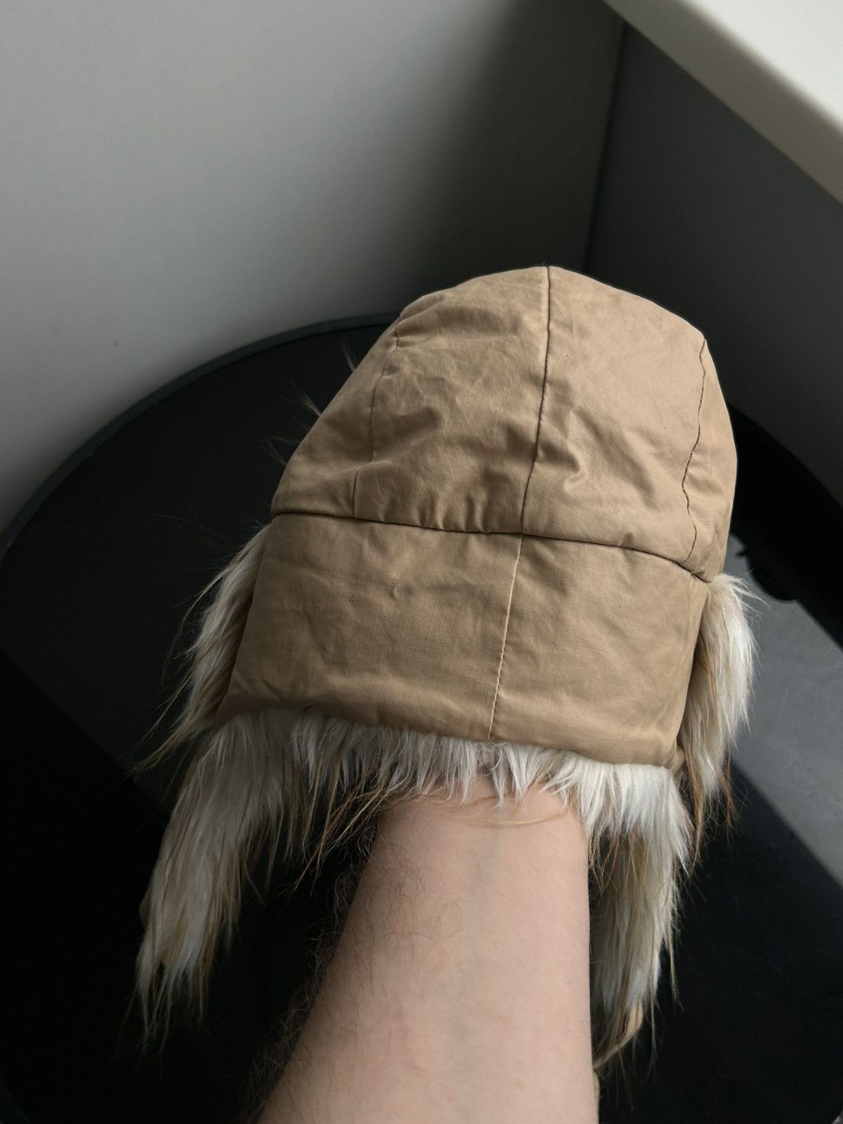 Japanese Brand Trapper Winter Hat FAUX FUR Ear Flaps Cream Ivory Buckle Fox Size ONE SIZE - 6 Thumbnail