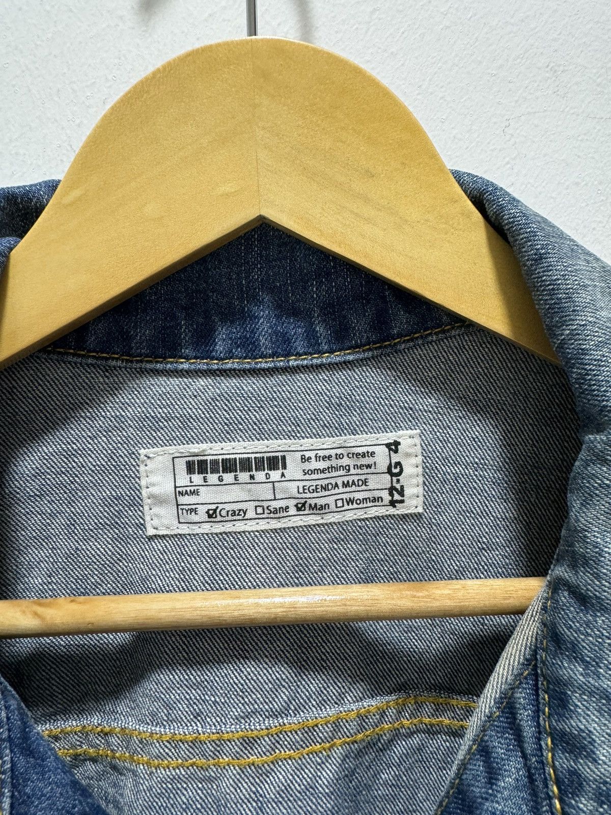 If Six Was Nine × Le Grande Bleu (L.G.B.) × Vintage LAGENDA MADE UNDERGOURD BLEACH OUT DISTRESSED CRAZY JACKET Size US L / EU 52-54 / 3 - 18 Thumbnail