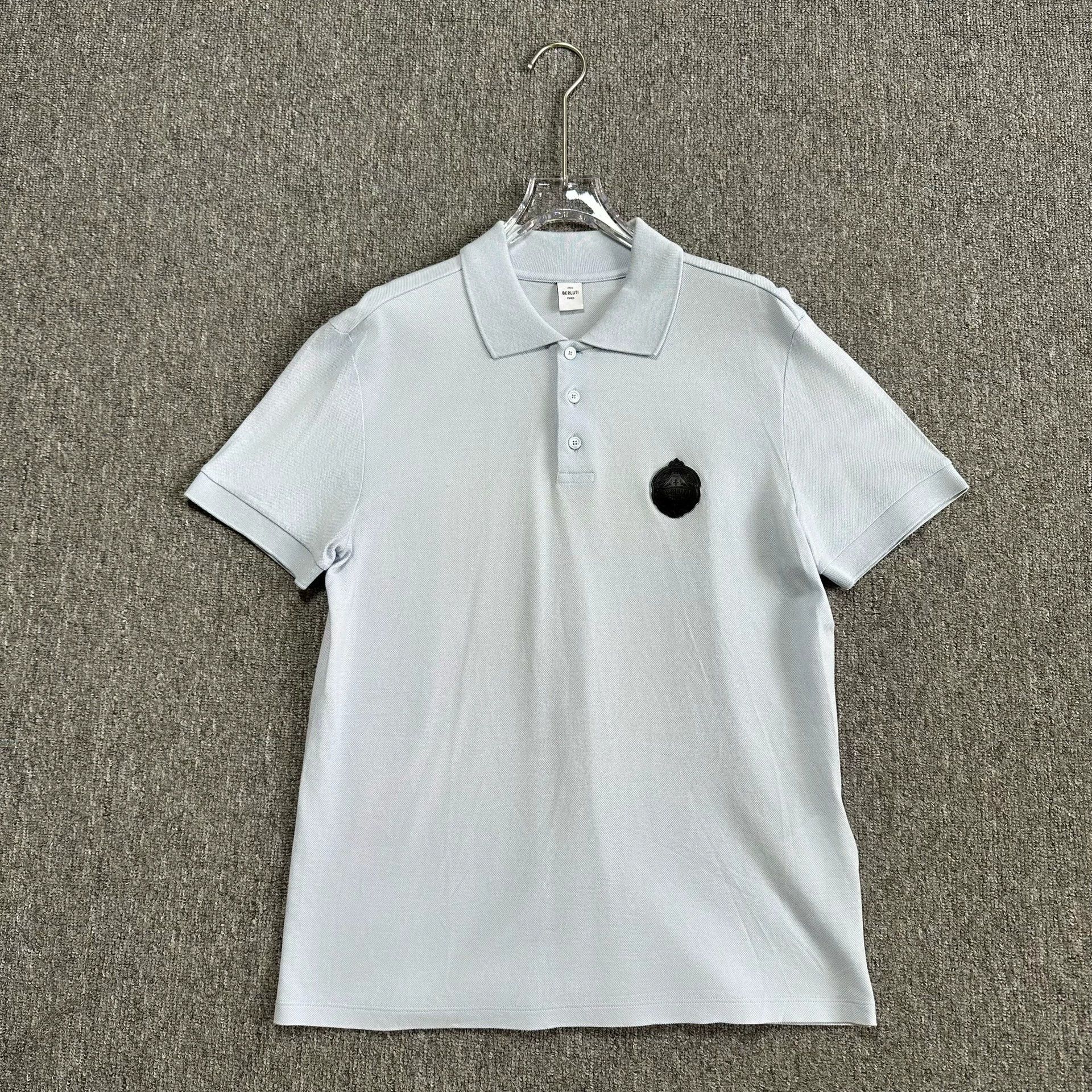 Berluti Berluti Light Blue Logo Polo Shirt Size US S / EU 44-46 / 1 - 1 Thumbnail