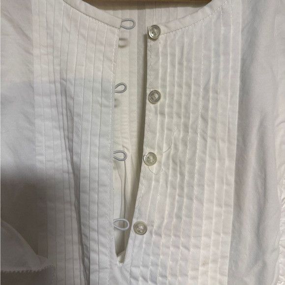 Joie Joie White Ruffle Front Pintuck Blouse Size S Size S / US 4 / IT 40 - 5 Thumbnail