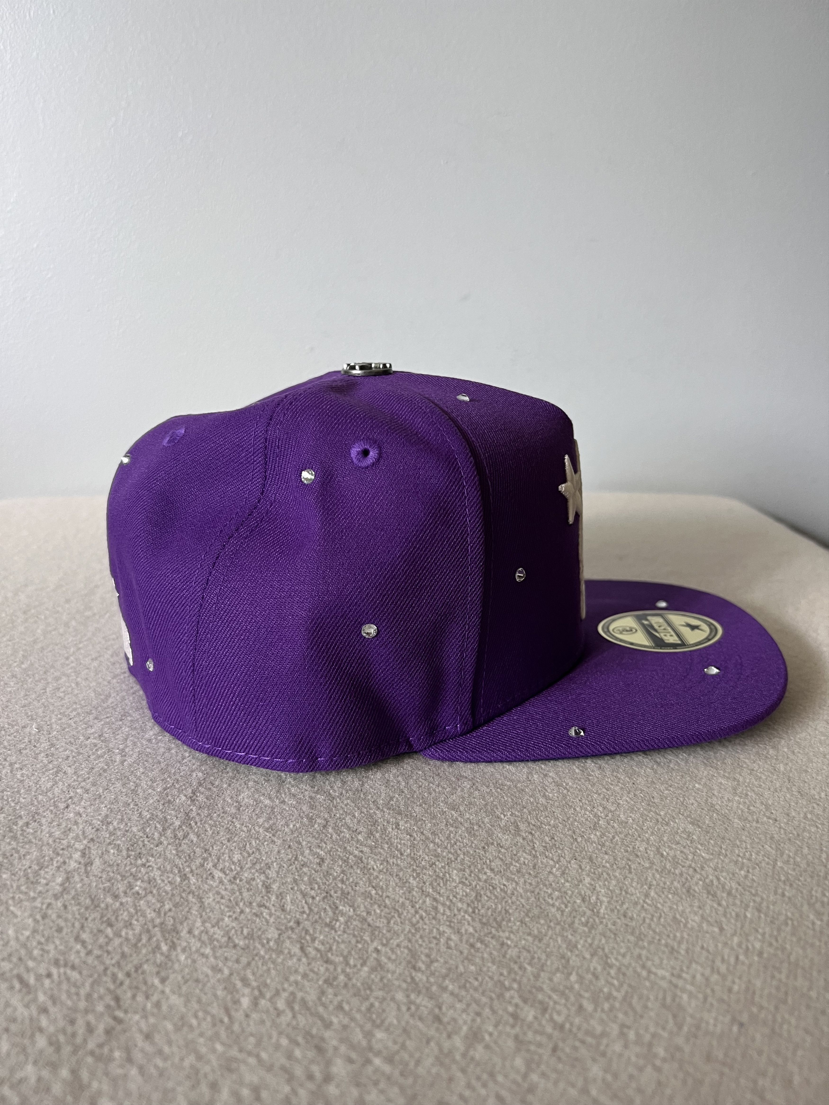 HELLSTAR 7 3/8 Hellstar OG Logo Fitted Hat in Purple Rhinestone Size ONE SIZE - 3 Thumbnail