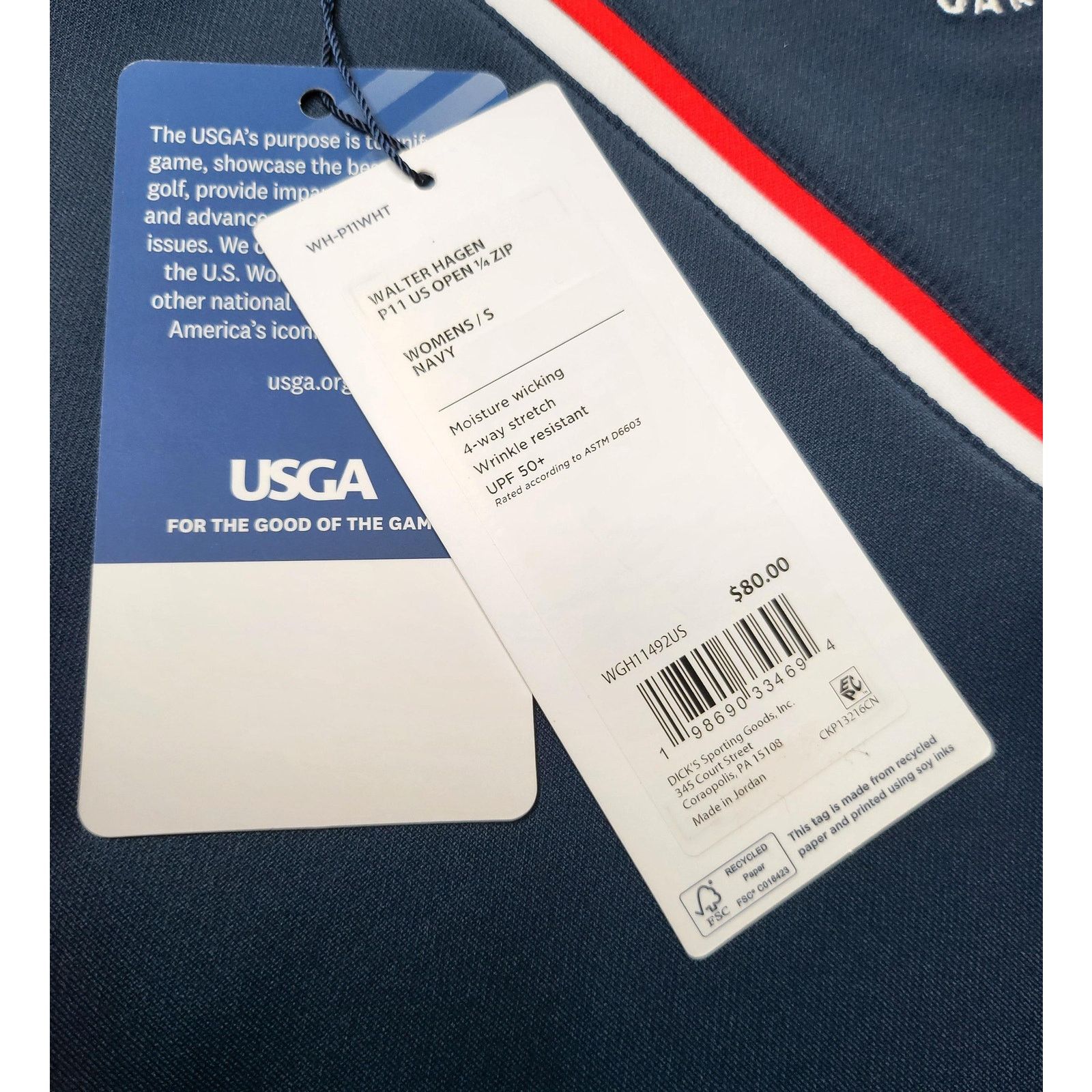 Other NWT 125th. U.S. Open Oakmont Walter Hagen Pullover Polo Navy Size L / US 10 / IT 46 - 2 Thumbnail