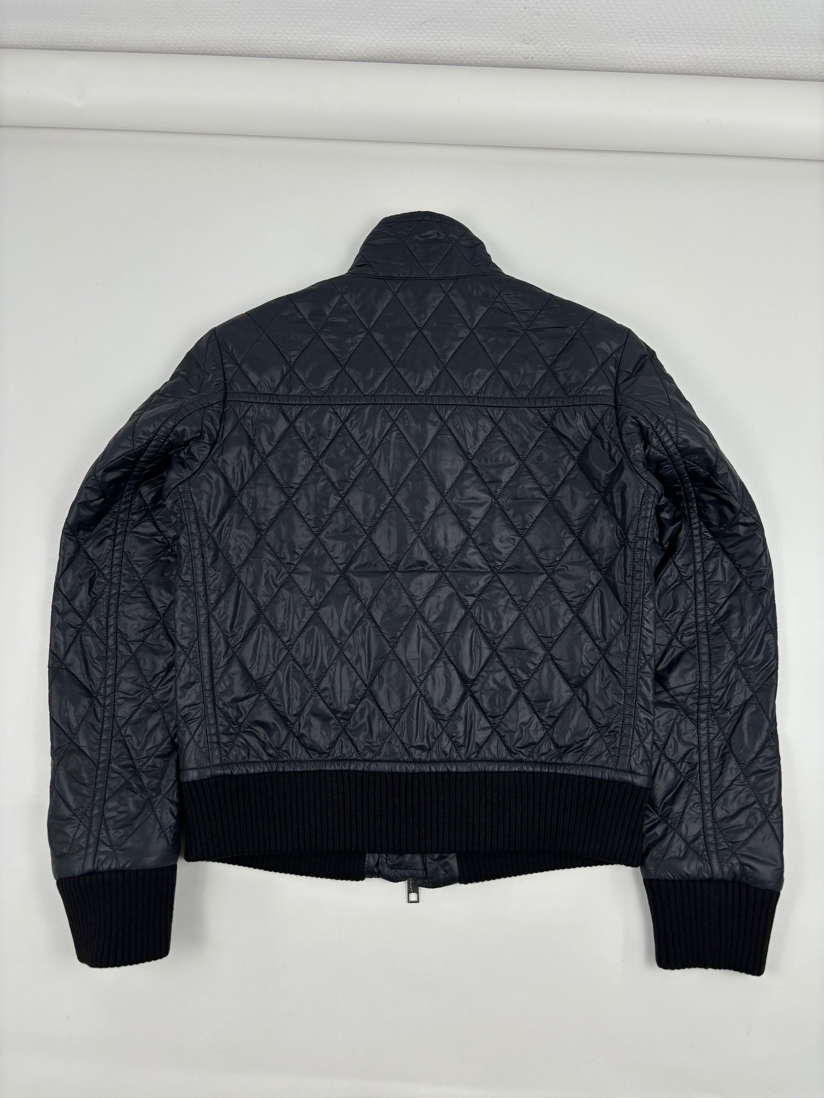 Burberry London Nova Check Biker Ribbed Cuffs Quilted Jacket Full-Zip Bomber Size M / US 6-8 / IT 42-44 - 13 Thumbnail