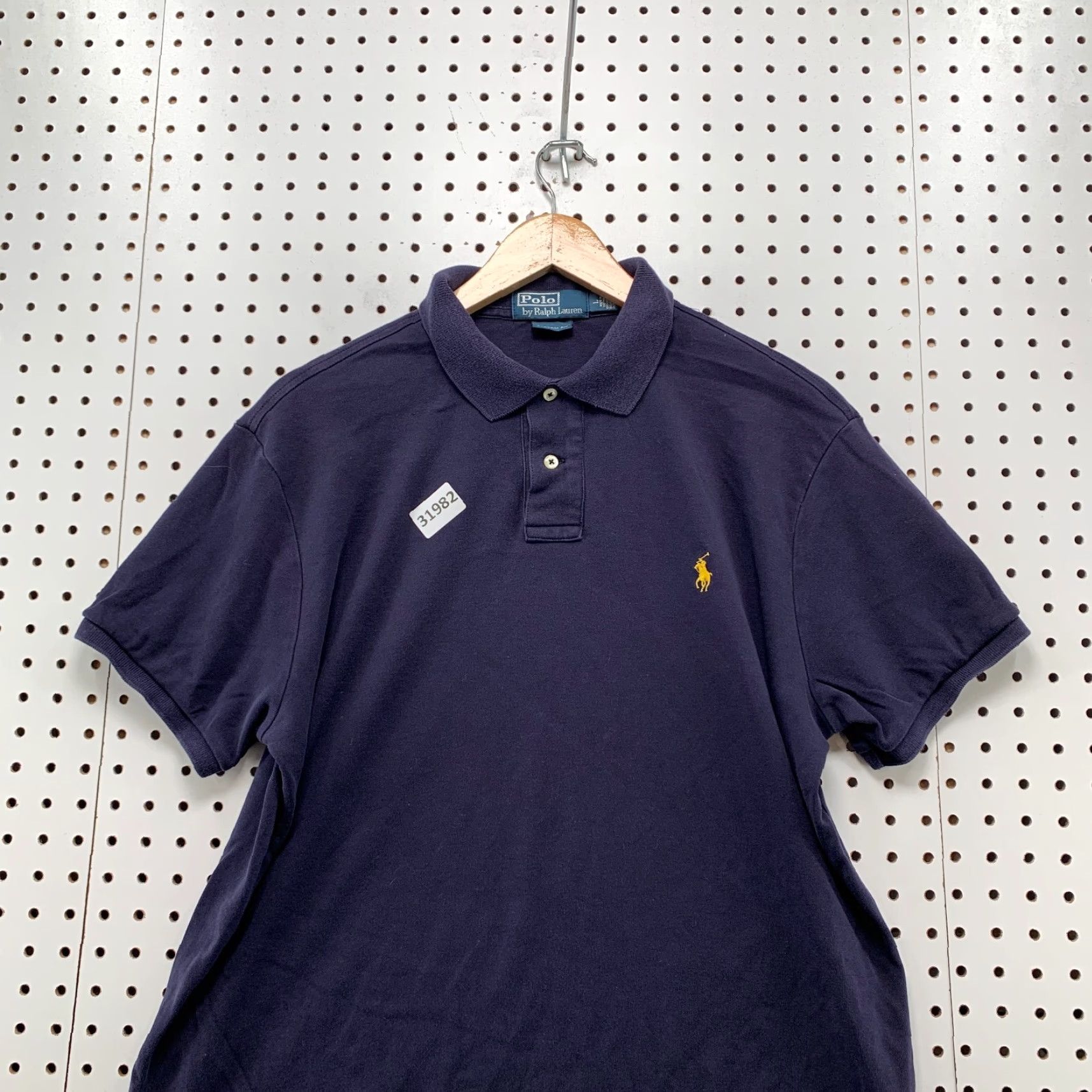 Polo Ralph Lauren VINTAGE Polo Ralph Lauren Polo Shirt Mens Large Blue Yellow Pony Custom Fit 22x28 Size US L / EU 52-54 / 3 - 2 Thumbnail