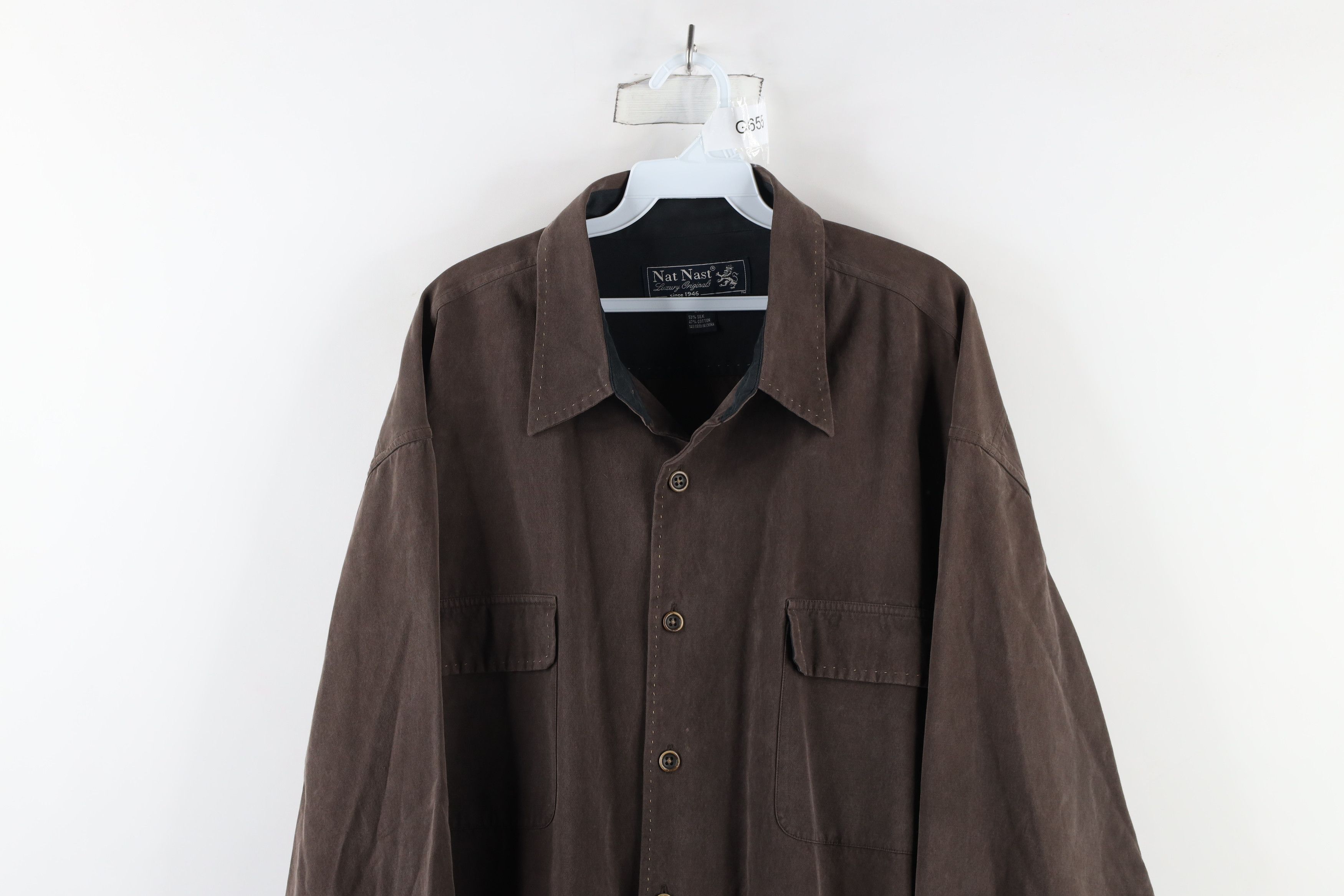 Nat Nast × Vintage Vintage Nat Nast Luxury Originals Heavyweight Button Shirt Size US XXL / EU 58 / 5 - 2 Thumbnail