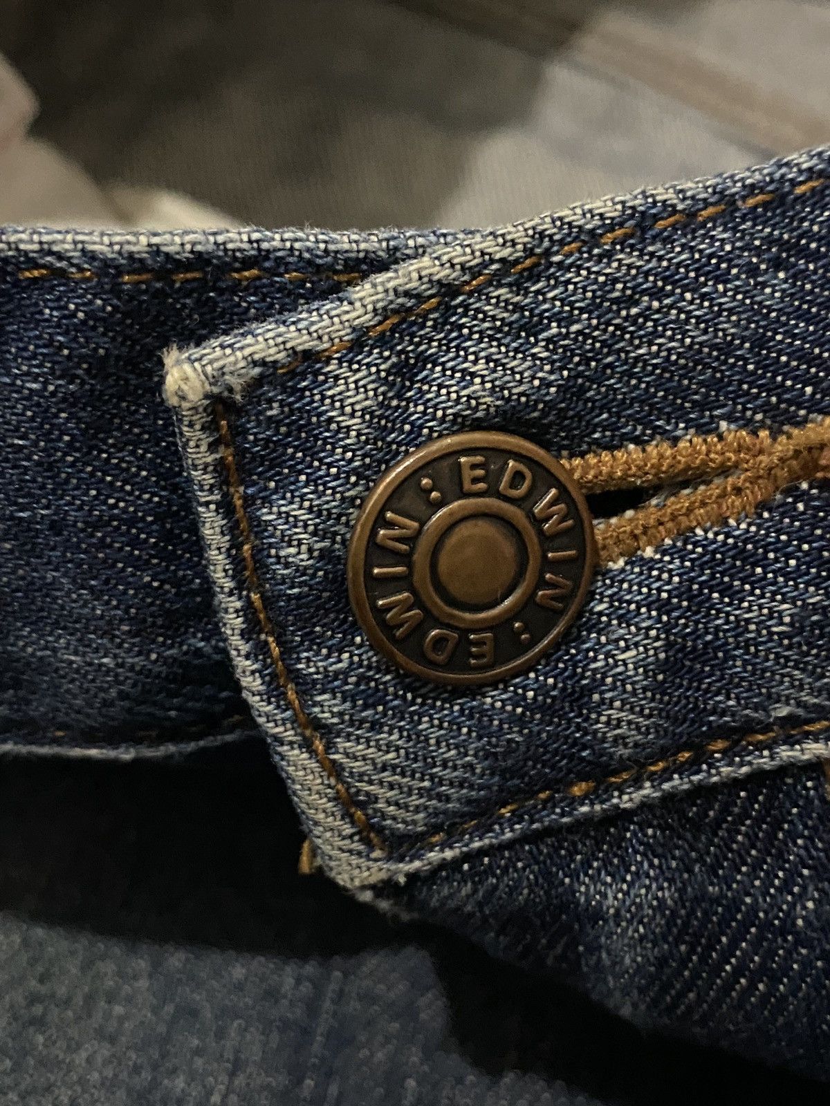 Edwin × JNCO × Le Grande Bleu (L.G.B.) Edwin Japan 503z Edition Distressed Blue Jean Straigt Cut h' Size US 33 - 16 Thumbnail