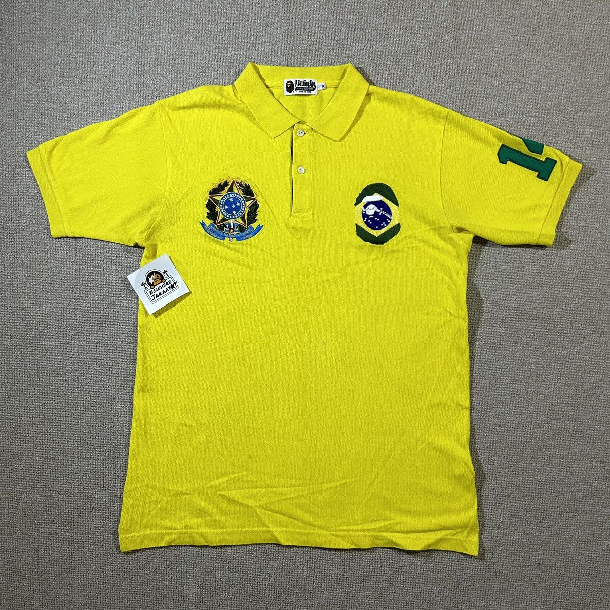 image of Bape Brasil Polo in Yellow, Men's (Size XL)
