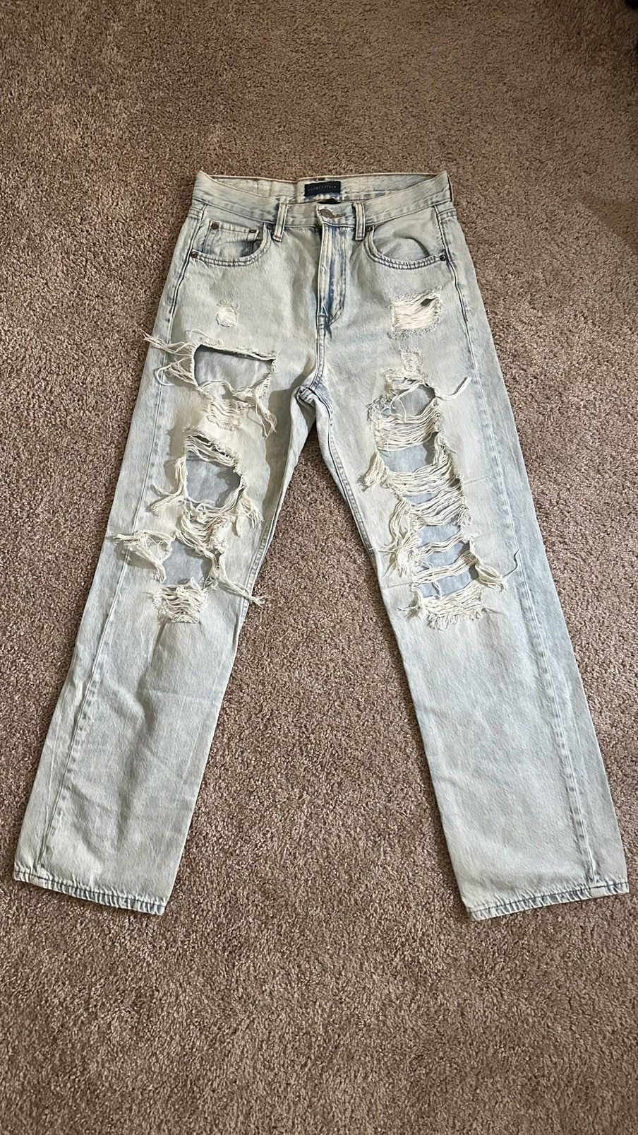 Aeropostale 90s Baggy Ripped Jeans Size 30" / US 8 / IT 44 - 1 Thumbnail