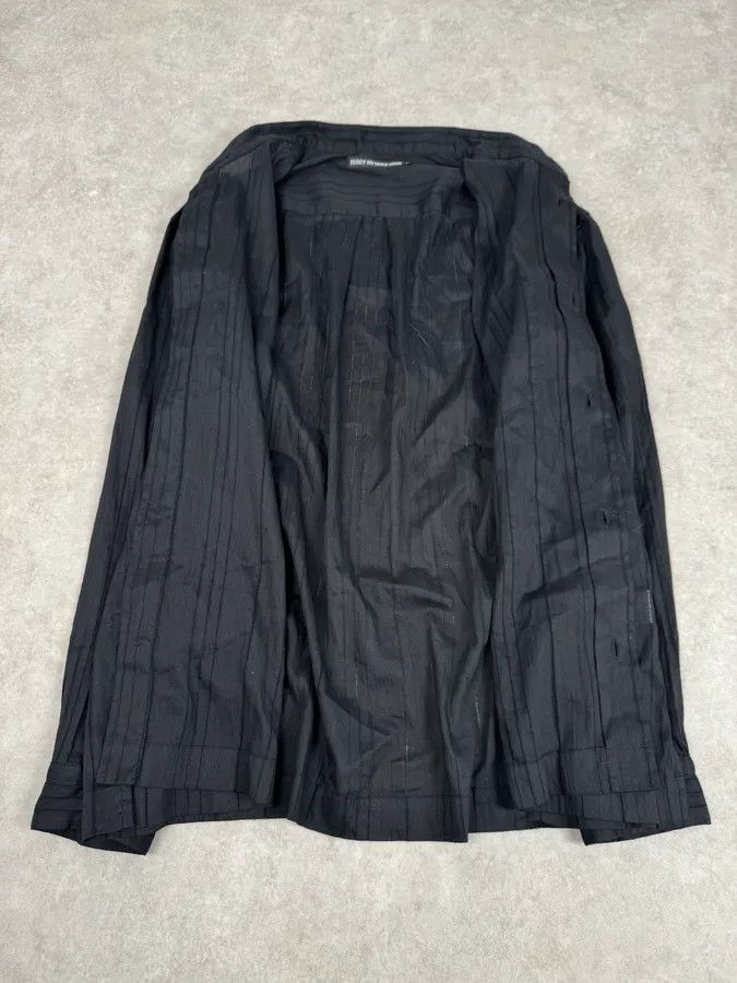 Issey Miyake Issey Miyake Black Lined Light Mao Shirt Size US L / EU 52-54 / 3 - 8 Thumbnail