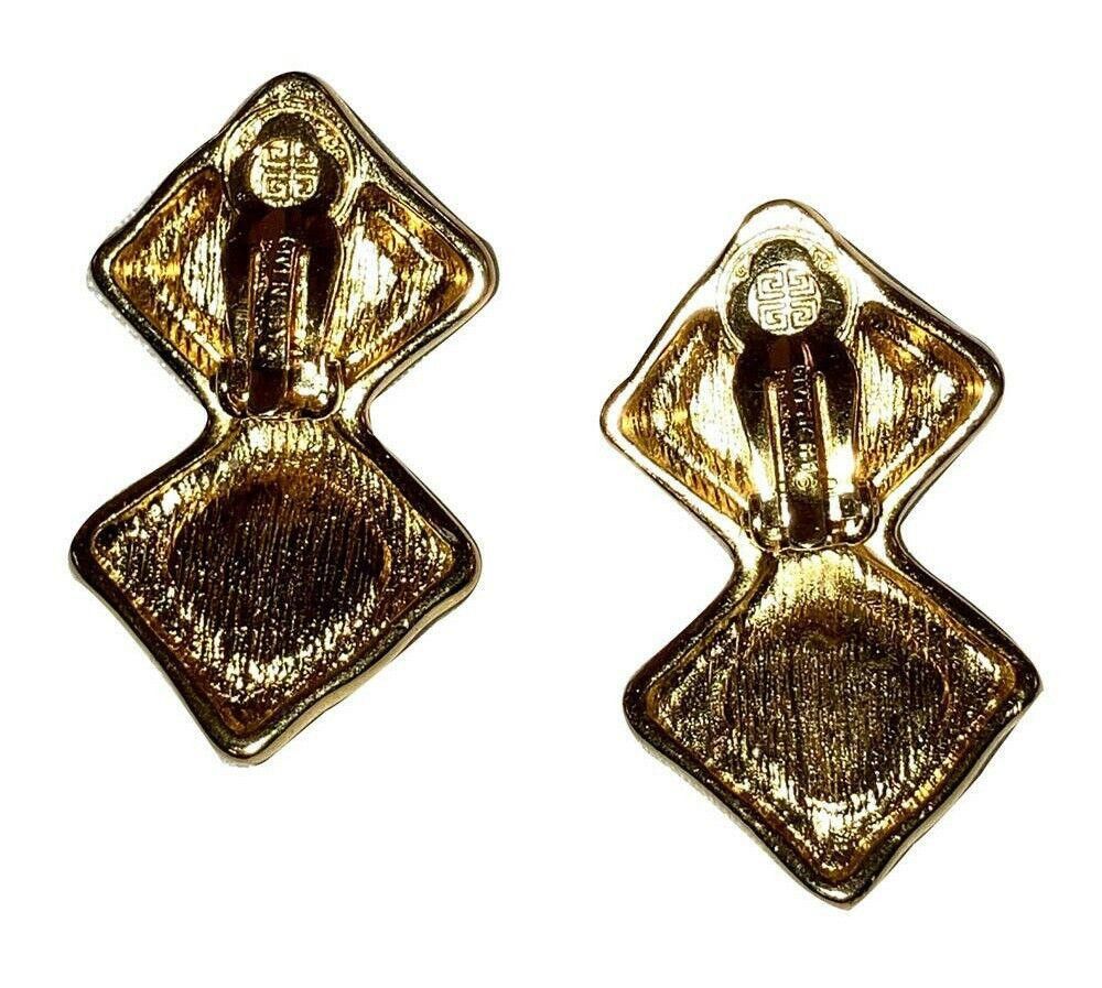 Givenchy Givenchy Simulated Faceted Golden Citrine Glass Earrings Size ONE SIZE - 5 Thumbnail