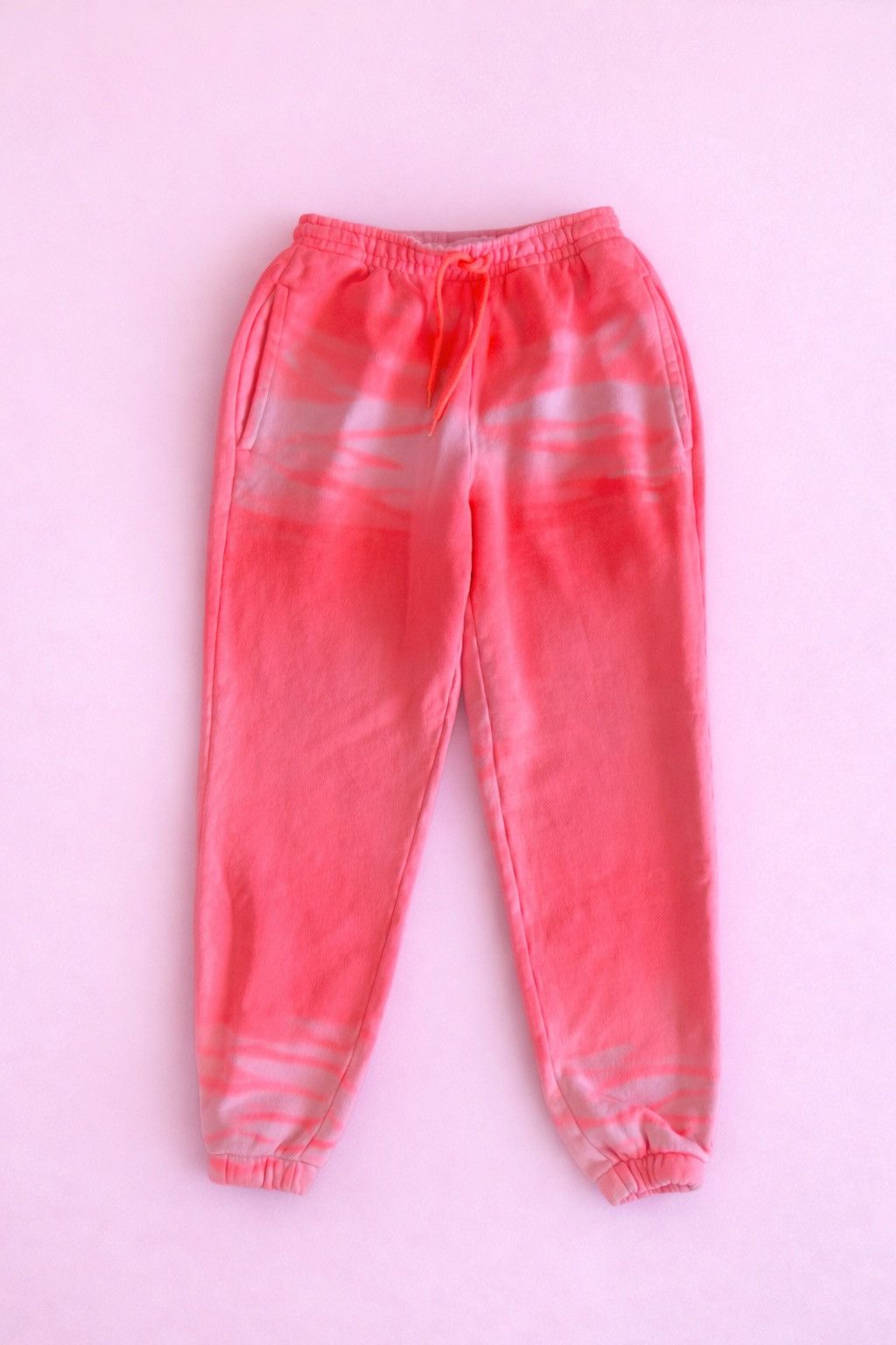 Alexander Wang ALEXANDER WANG Bright Pink Garment Dye Lounge Track Joggers Size 27" / US 4 / IT 40 - 1 Thumbnail