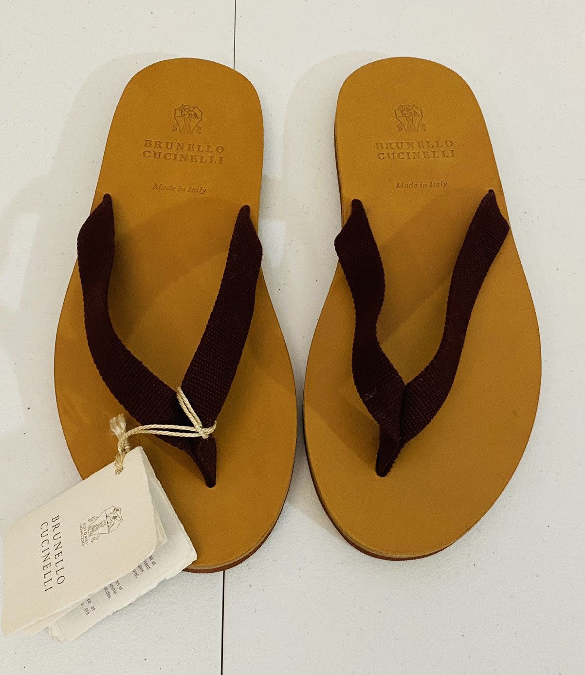 Brunello Cucinelli Brunello Cucinelli 🇮🇹 Dk Red Kanvas Resort Pool Sandal 39 New Size US 9 / IT 39 - 10 Thumbnail