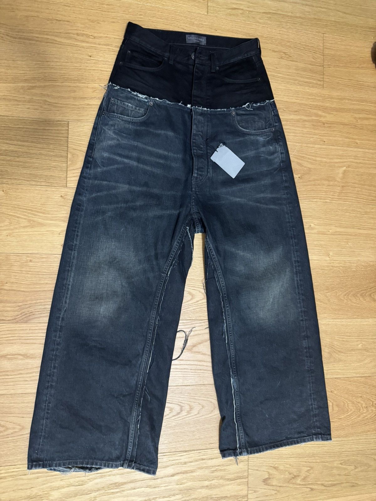 Balenciaga Balenciaga cut up jeans | Grailed