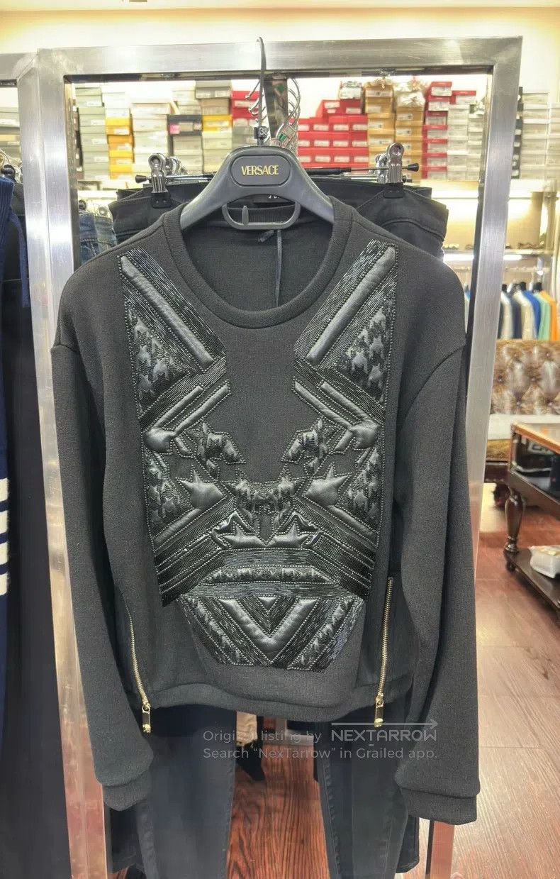 Versace Versace Sheepskin patchwork sweatshirt Size US XS / EU 42 / 0 - 1 Thumbnail