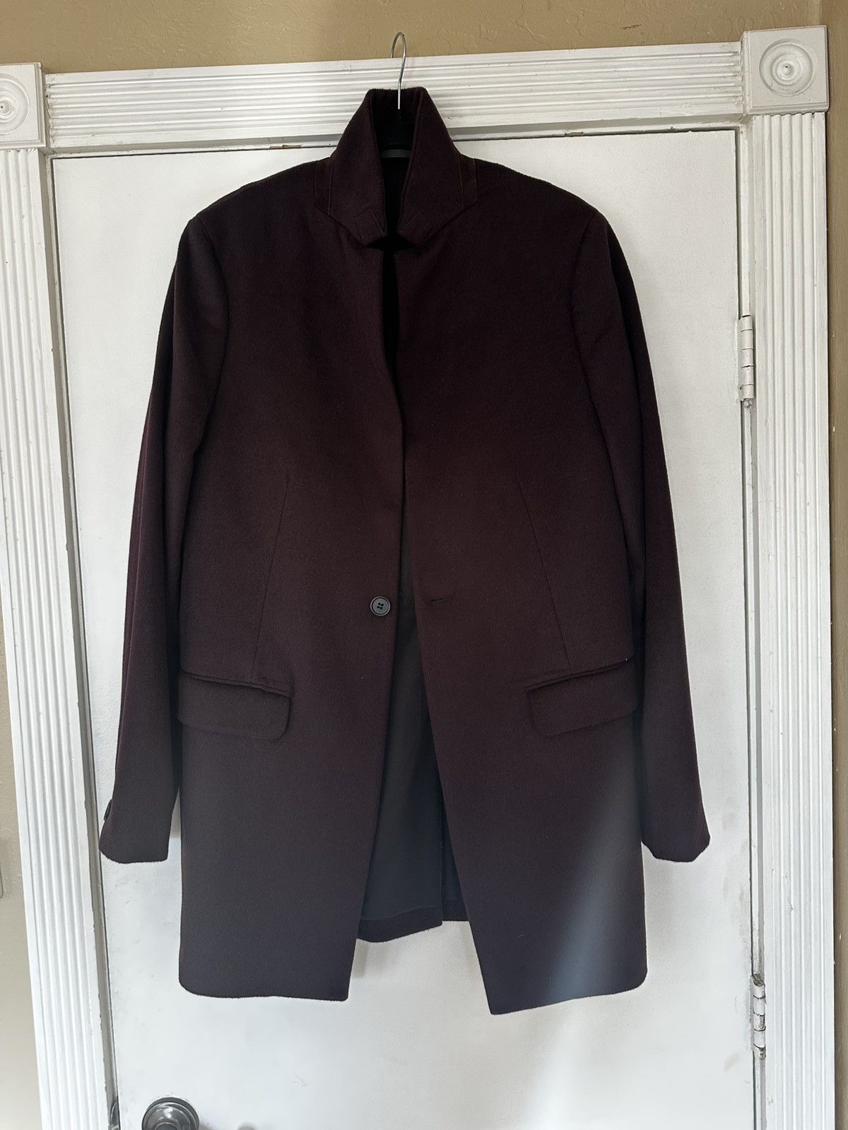 Allsaints AllSaints Manor Wool Coat - Wine Color Size US M / EU 48-50 / 2 - 1 Thumbnail