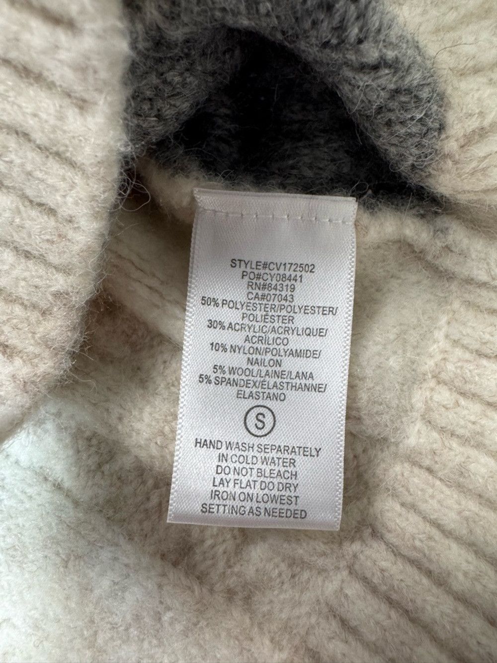Joie NWT New Joie Wool Blend Cable Knit Colorblock Crewneck Swea Size S / US 4 / IT 40 - 8 Thumbnail