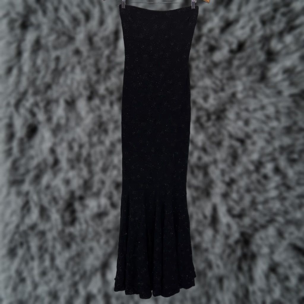 Vintage VINTAGE Cache Evening Dress Gown 3/4 Juniors Black Shimmer Stretch Fairy Goth Y2K US Mermaid Whimsigoth 90s Party/Cocktail Womens Boys Girls? Size XS / US 0-2 / IT 36-38 - 1 Thumbnail