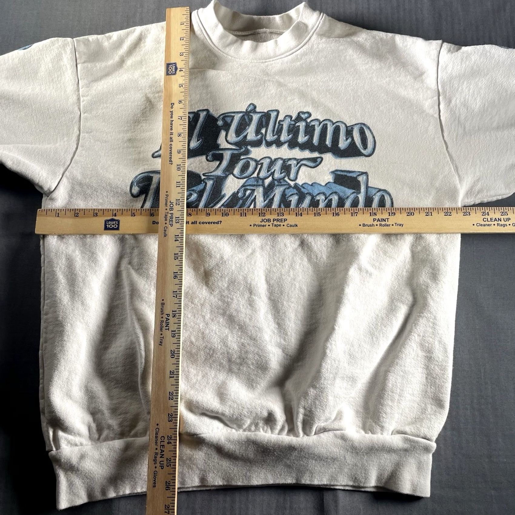 Vintage El Ultimo Tour Del Mundo Sweatshirt L White Music Pullover Crew Neck Long Sleeve Graphic Print Mens Regular Size L btn Size US L / EU 52-54 / 3 - 5 Thumbnail