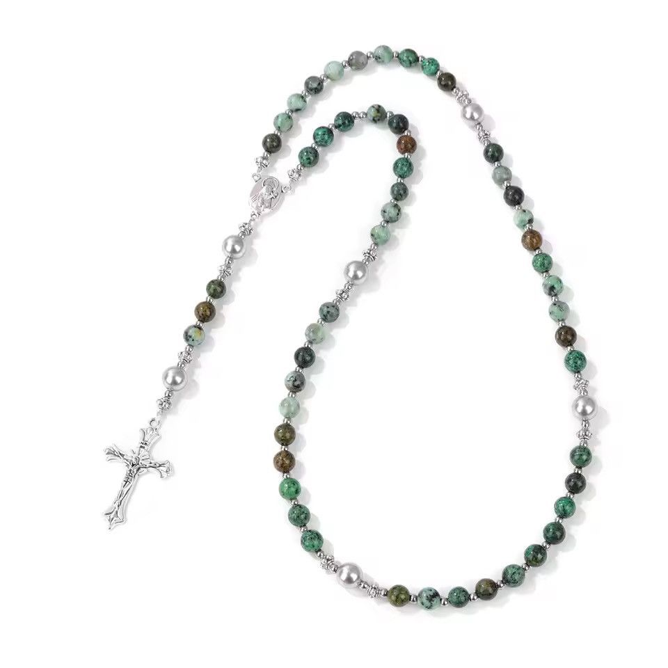 Japanese Brand 6mm Tiger Eye Rosary Beads Necklace Size ONE SIZE - 2 Thumbnail