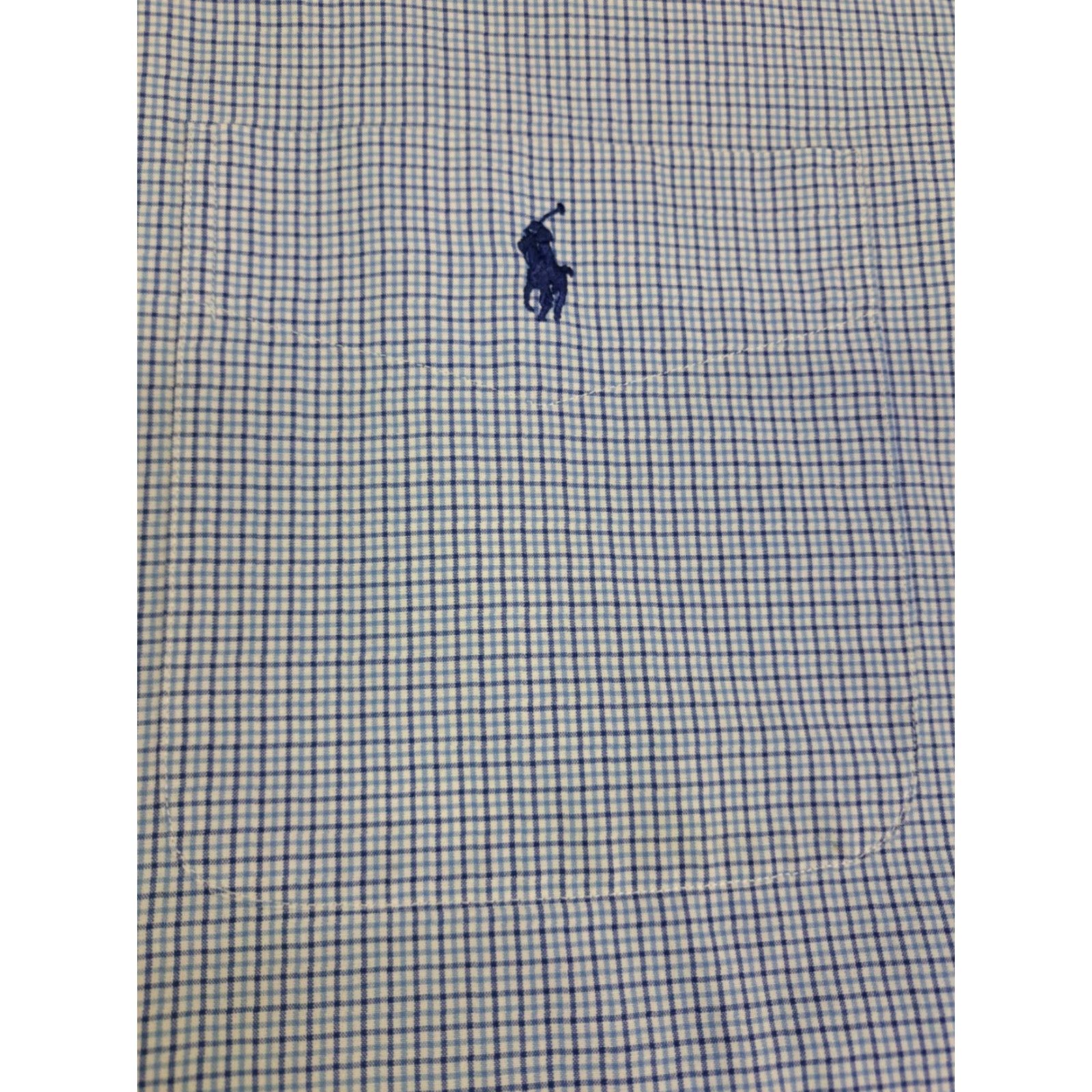 Ralph Lauren Ralph Lauren Mens Short Sleeve Button-Up Classic Blue Plaid Shirt M Size US M / EU 48-50 / 2 - 5 Thumbnail