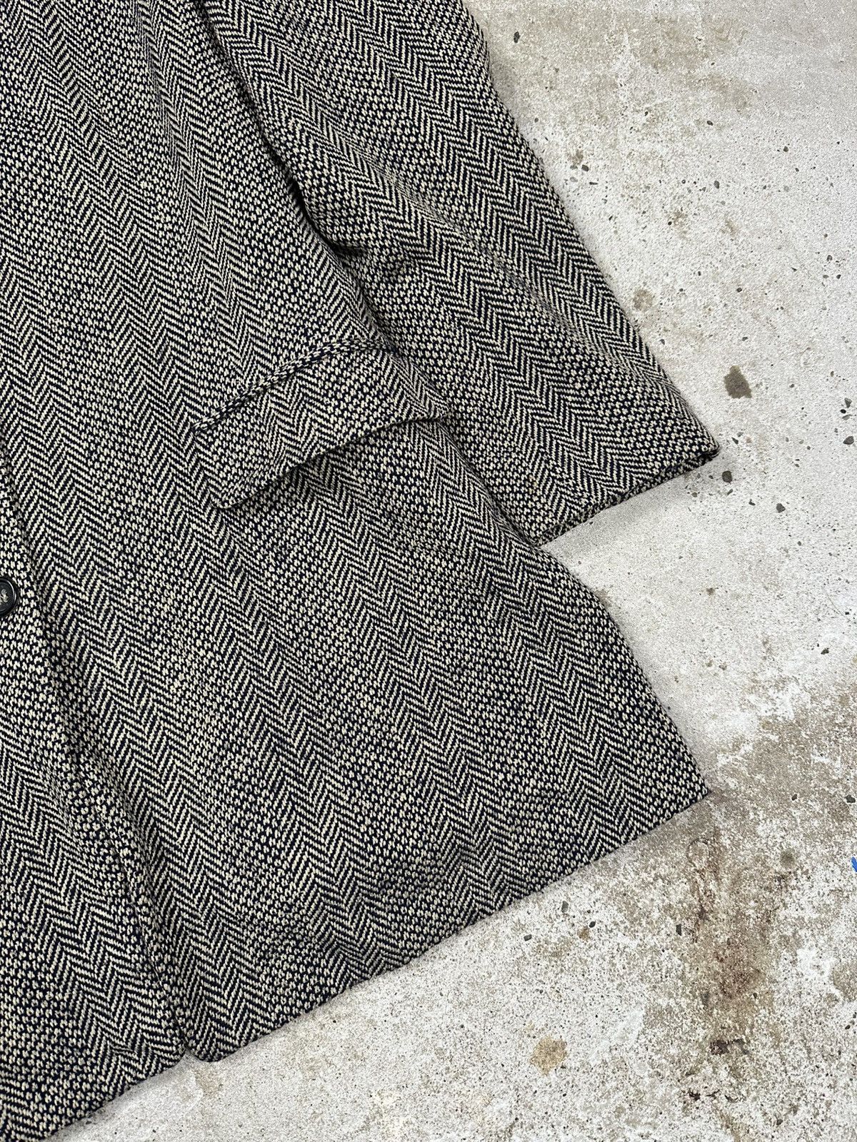 Jil Sander Vintage 90s Jil Sander Plus Silk & Wool Herringbone Coat Size US S / EU 44-46 / 1 - 3 Thumbnail