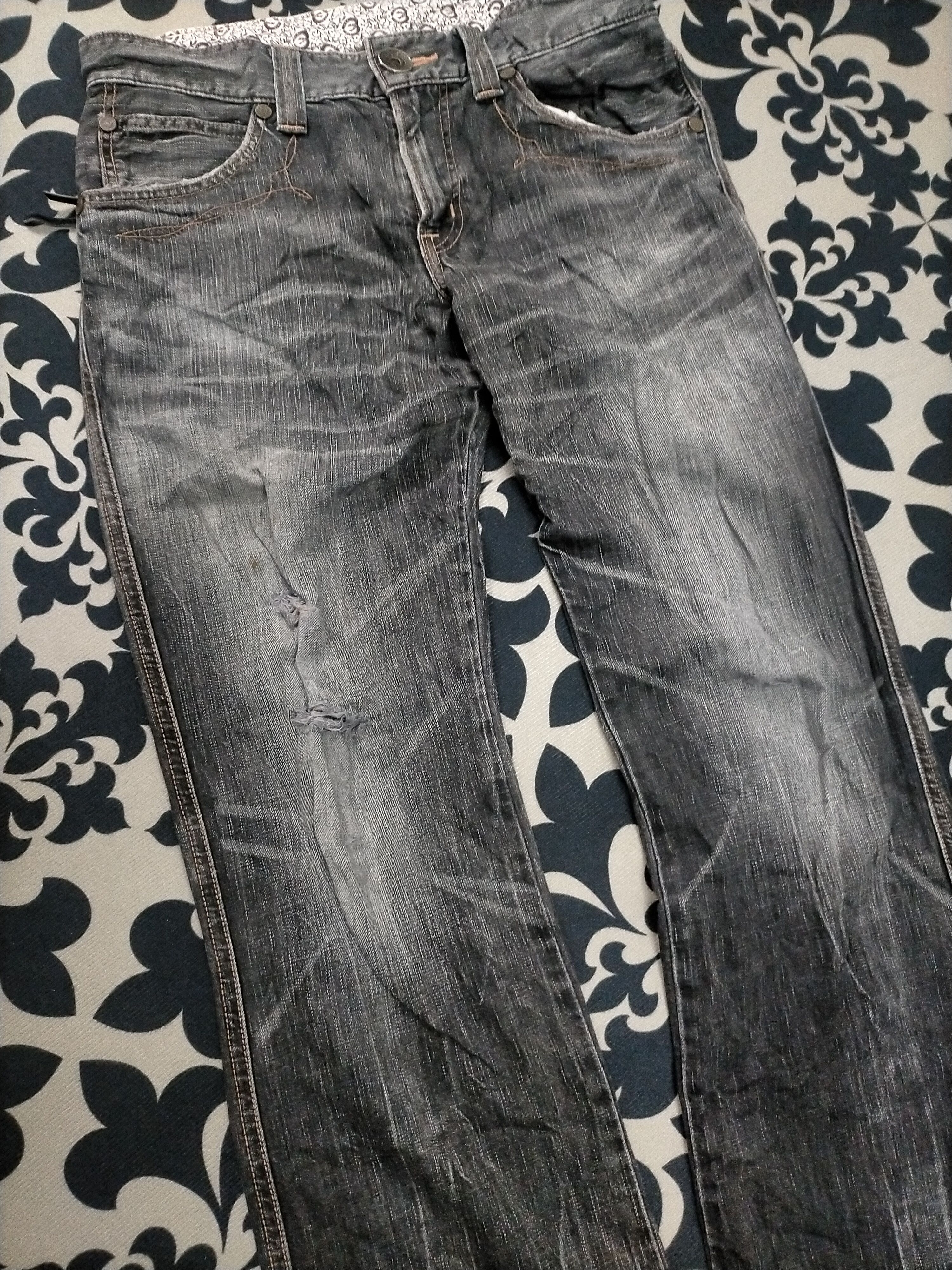 Edwin × If Six Was Nine × KMRii 🔥Sick🔥 Edwin 503 Distressed Ripped Washed Jeans Size US 31 - 6 Thumbnail