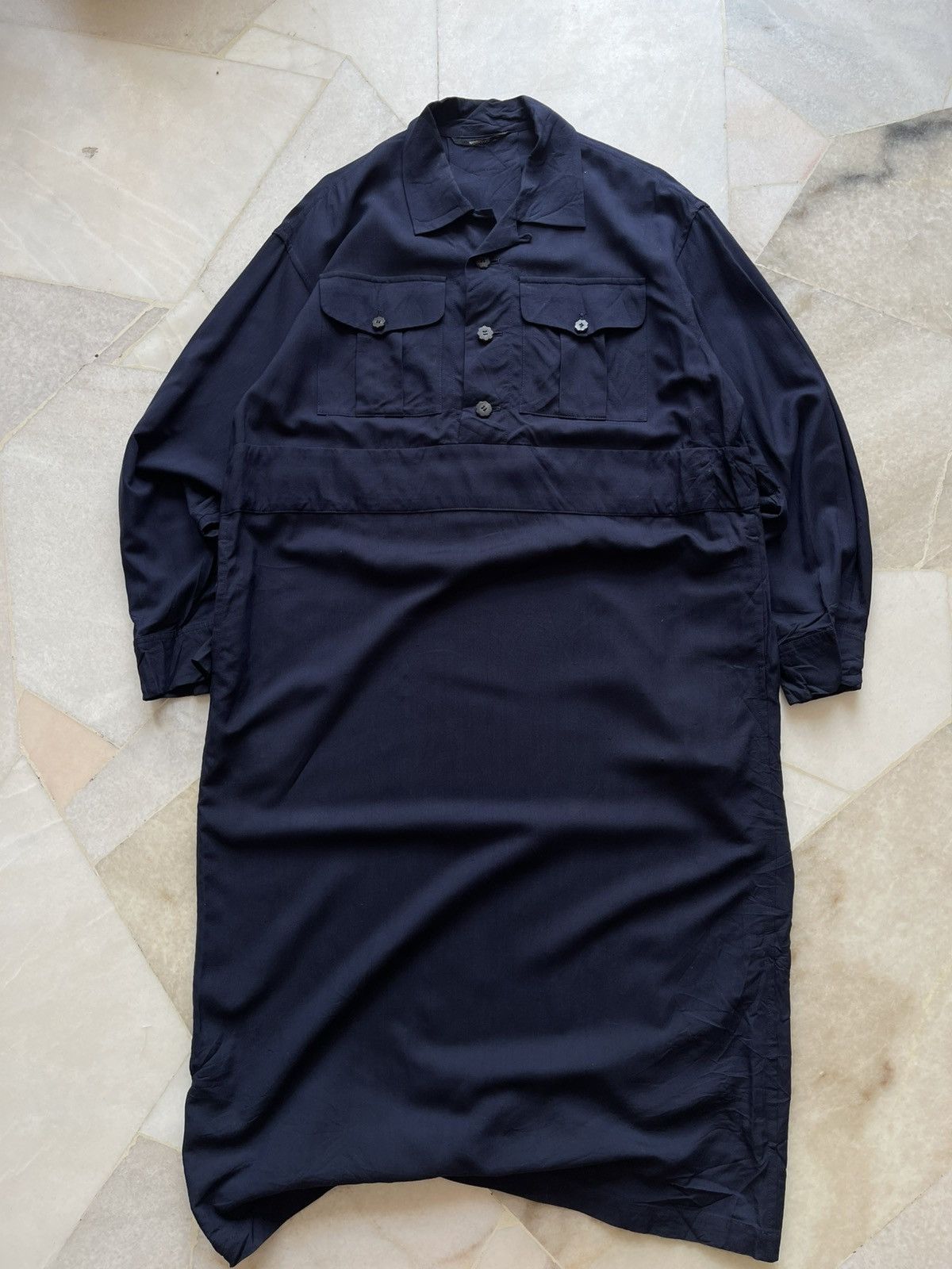 Yohji Yamamoto 90s WorkShop Yohji Yamamoto Rayon Dress A4 Size L / US 10 / IT 46 - 2 Thumbnail