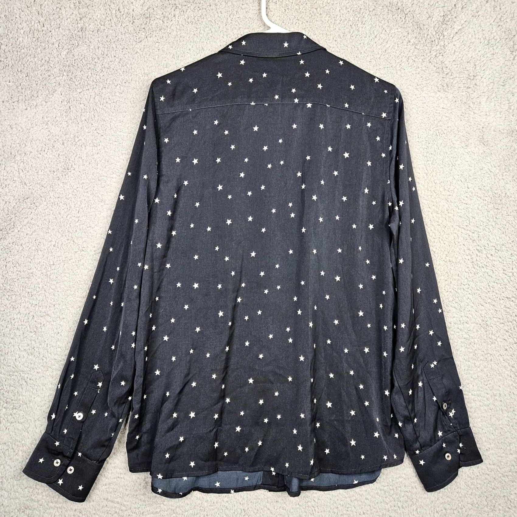 UNTUCKit UNTUCKit Button-Up Shirt Women’s Black White Star Printed Long Sleeve Size 12 Size XL / US 12-14 / IT 48-50 - 2 Thumbnail