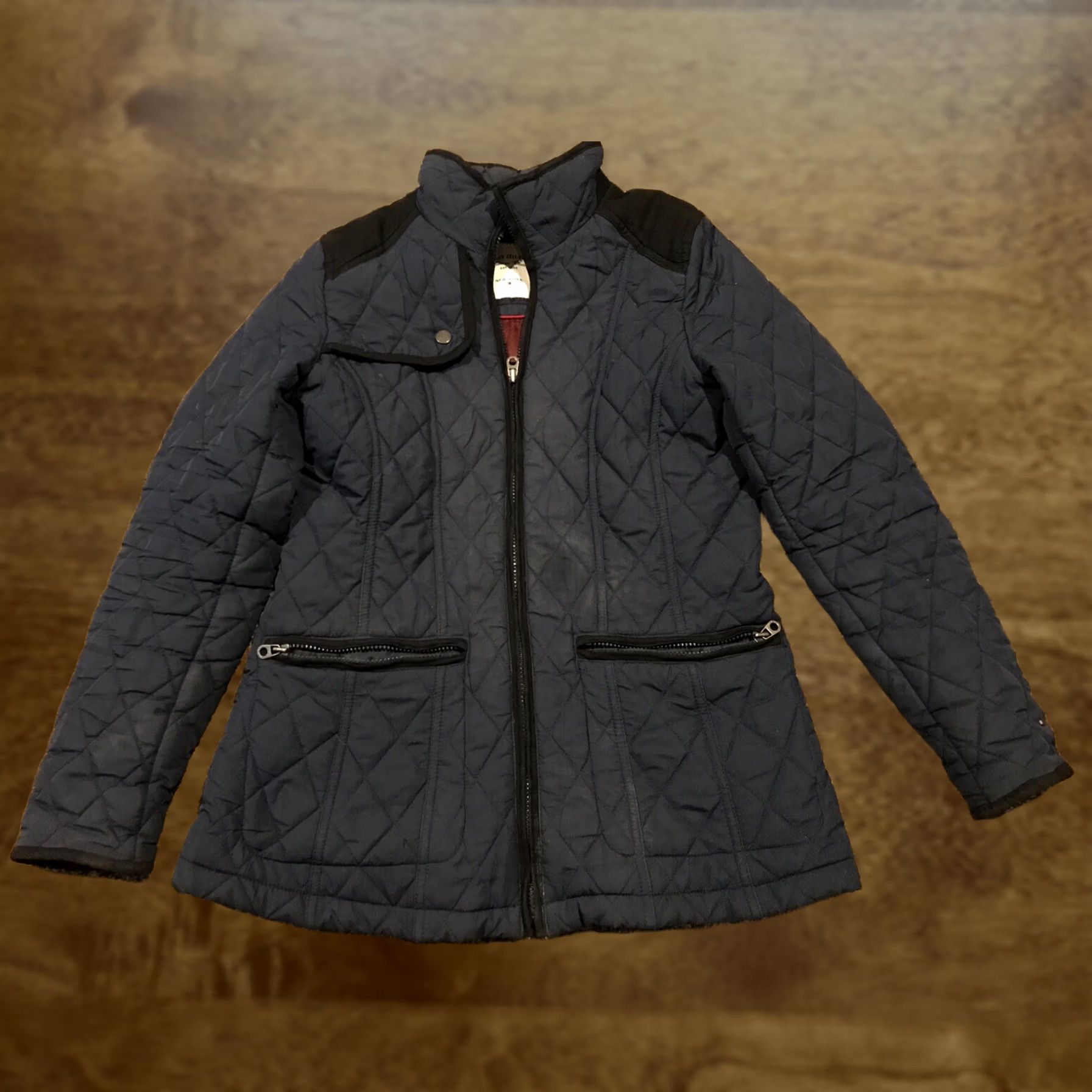 Tommy Hilfiger Tommy Hilfiger Womens Coat Blue Quilted Full Zip Polyester Mid-Length Regular S Size S / US 4 / IT 40 - 1 Thumbnail