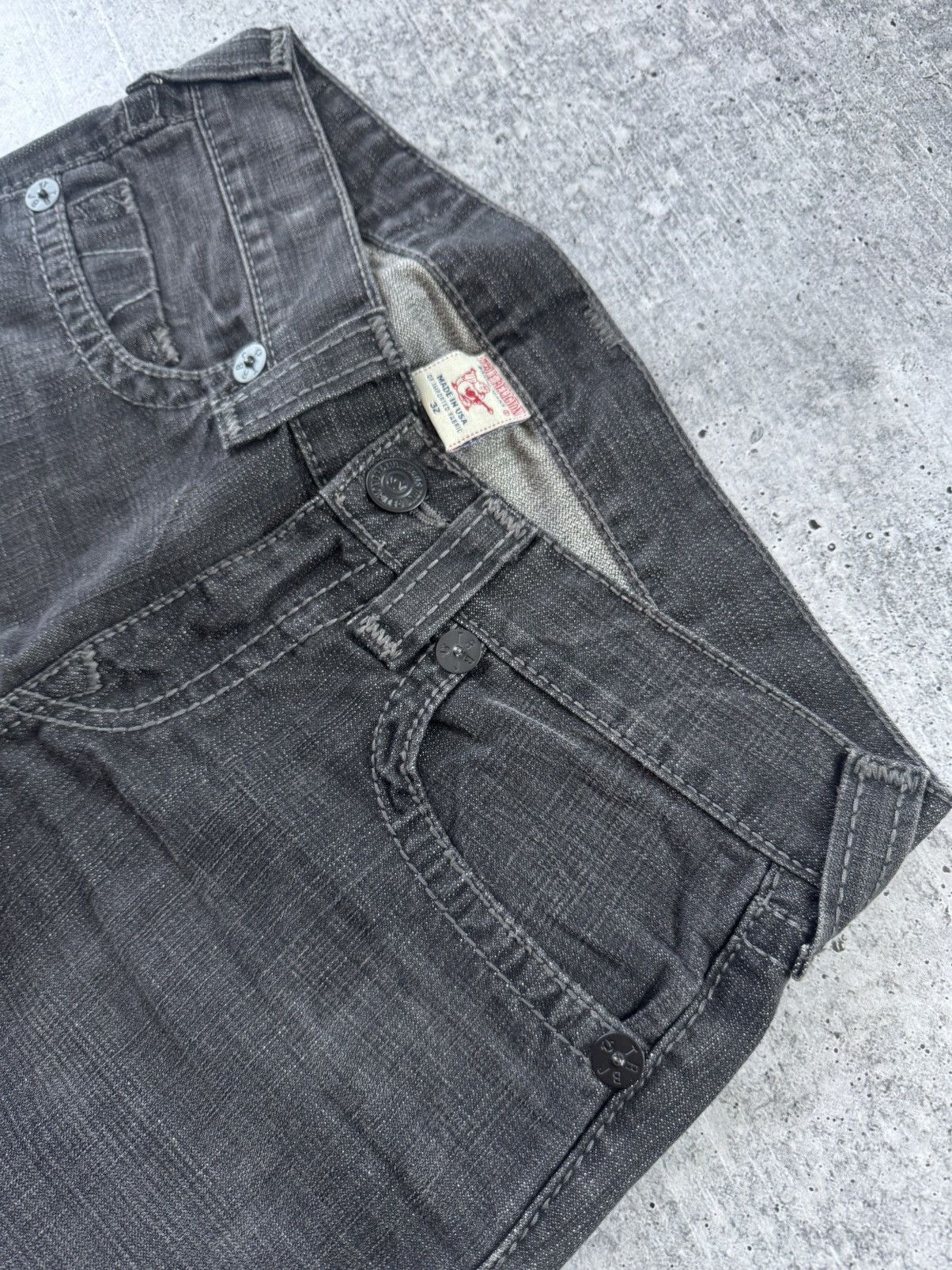 True Religion True Religion Vintage Y2K Denim Jeans Dark Gray Rare Size 32 Size US 32 / EU 48 - 5 Thumbnail