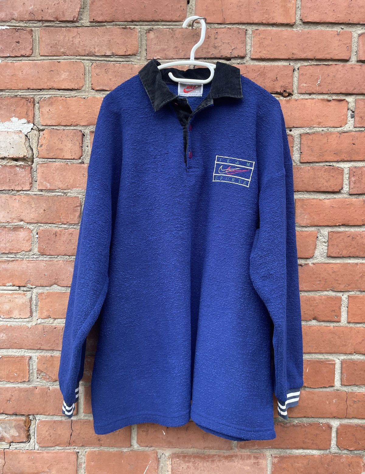 Nike × Vintage Vintage Nike Sport Fleece Big Logo Sweater / Pullover XL Size US XL / EU 56 / 4 - 2 Thumbnail