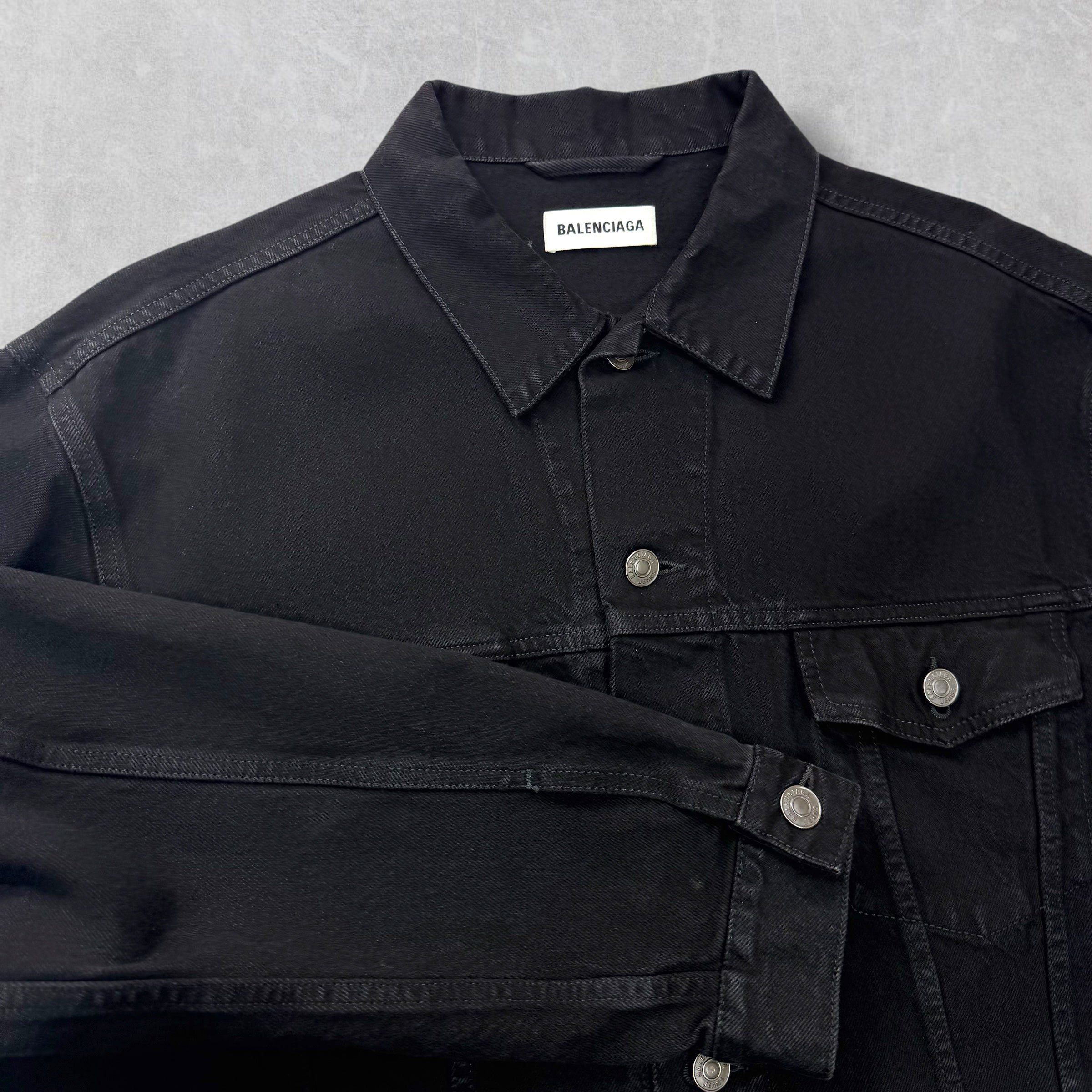 Balenciaga Balenciaga Crystal Logo Denim Jacket 36 (M) Size US M / EU 48-50 / 2 - 3 Thumbnail