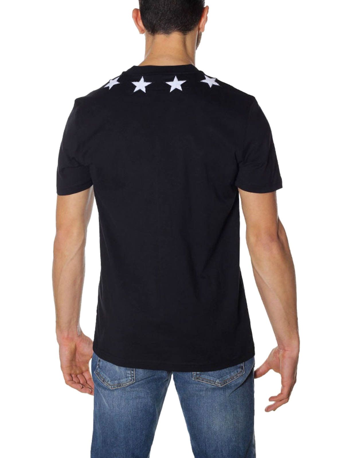 Givenchy Black and White Felt Stars T-Shirt Size US M / EU 48-50 / 2 - 3 Thumbnail