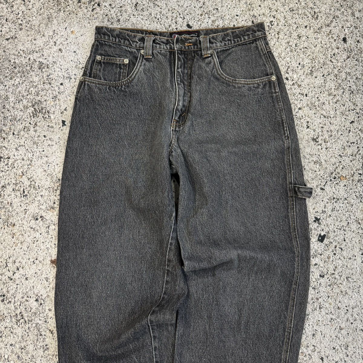 Vintage 90s Waza USA Baggy Wide Leg Skater Carpenter Denim Jeans Size US 32 / EU 48 - 3 Thumbnail