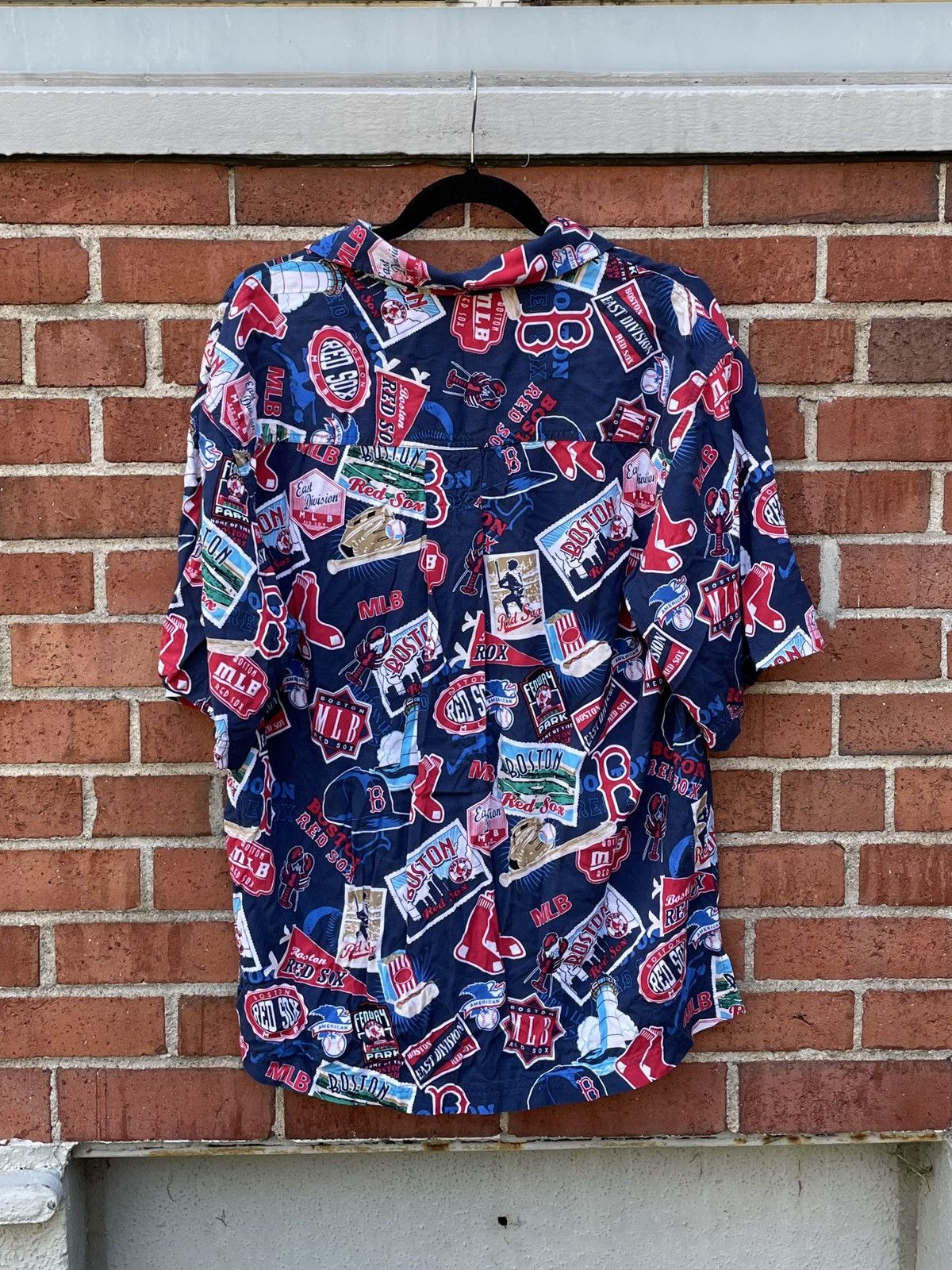 Lee Boston Red Sox Shirt Mens Medium Blue AOP Button Up Size US M / EU 48-50 / 2 - 6 Thumbnail